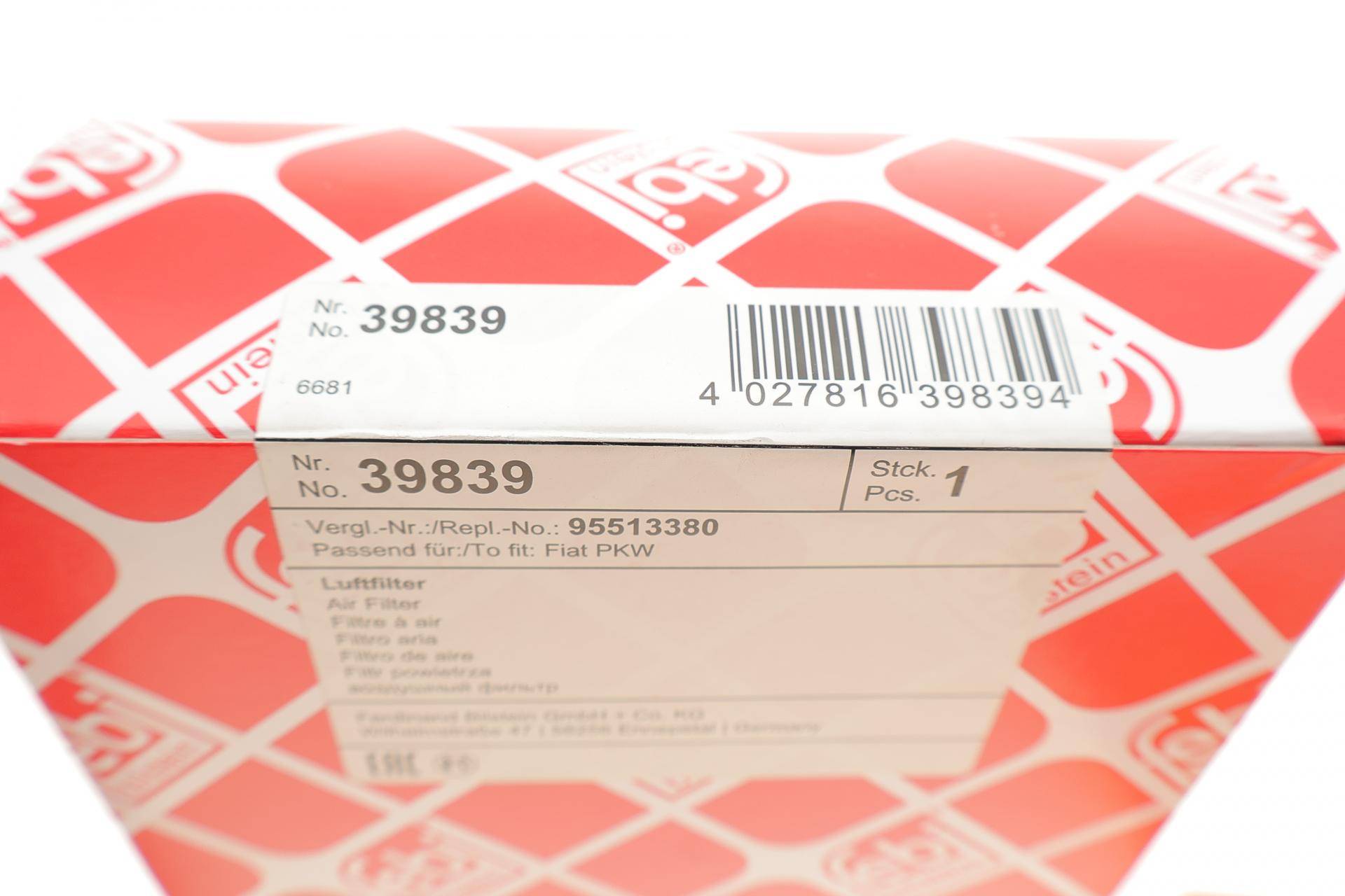 Фільтр повітряний Fiat Panda 12-/Doblo 1.3D Multijet 10-/Peugeot Bipper 1.3 HDi 10-