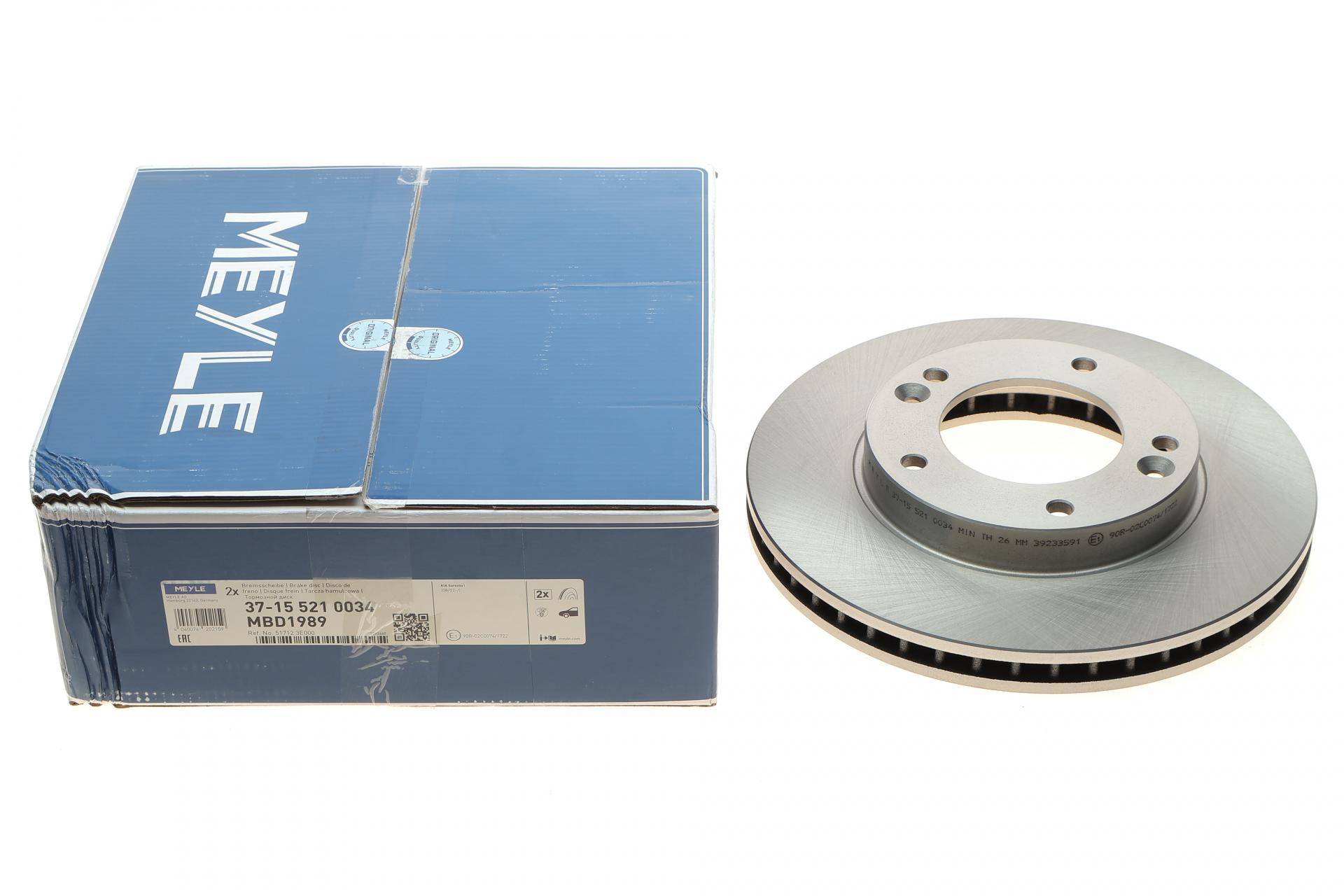 Диск гальмівний (передній) Kia Sorento 2.4-3.5V6/2.5 CRDI 02- (302x28)