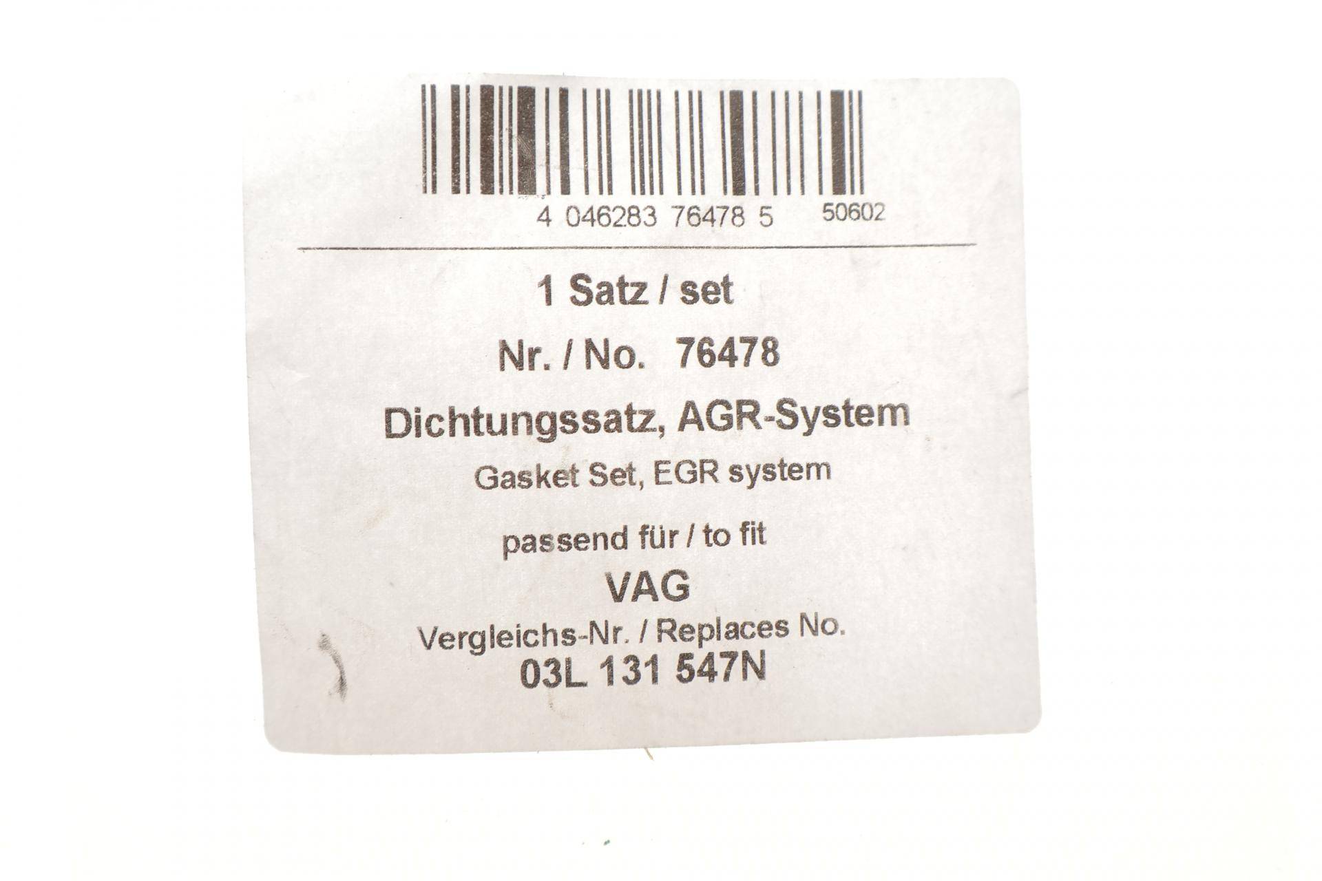 Прокладка клапана EGR VW Caddy/Golf VI/Passat B7 1.6TDI/2.0TDI 08- (к-кт)