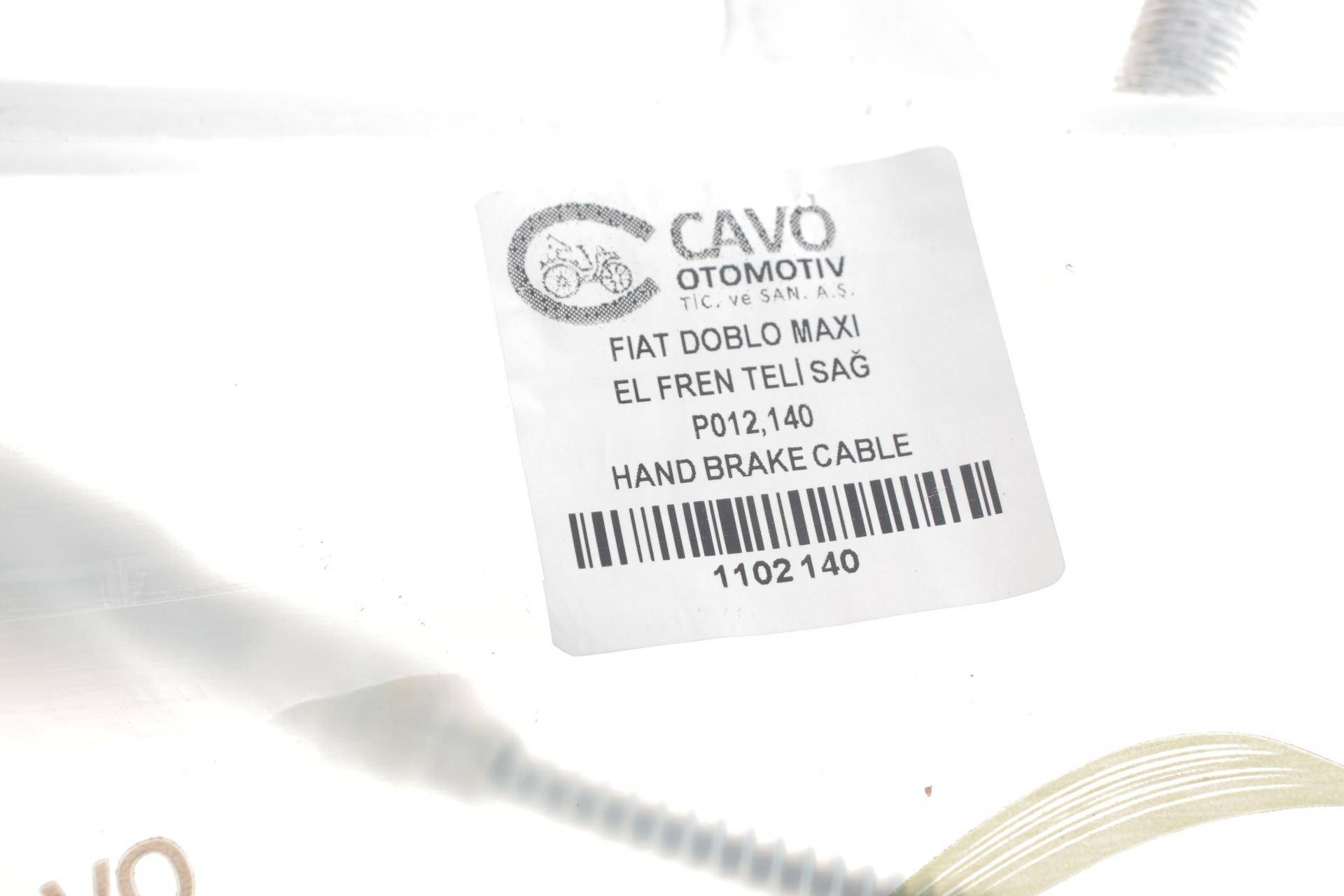 Трос ручника (задній) (R) Fiat Doblo 05- (2140/1844mm) (Maxi)