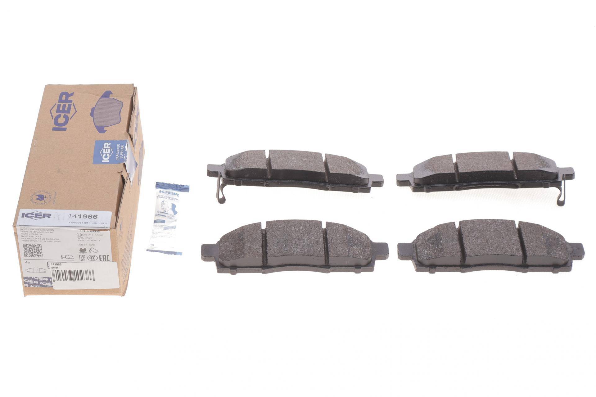 Колодки гальмівні (передні) Nissan NV200 10-