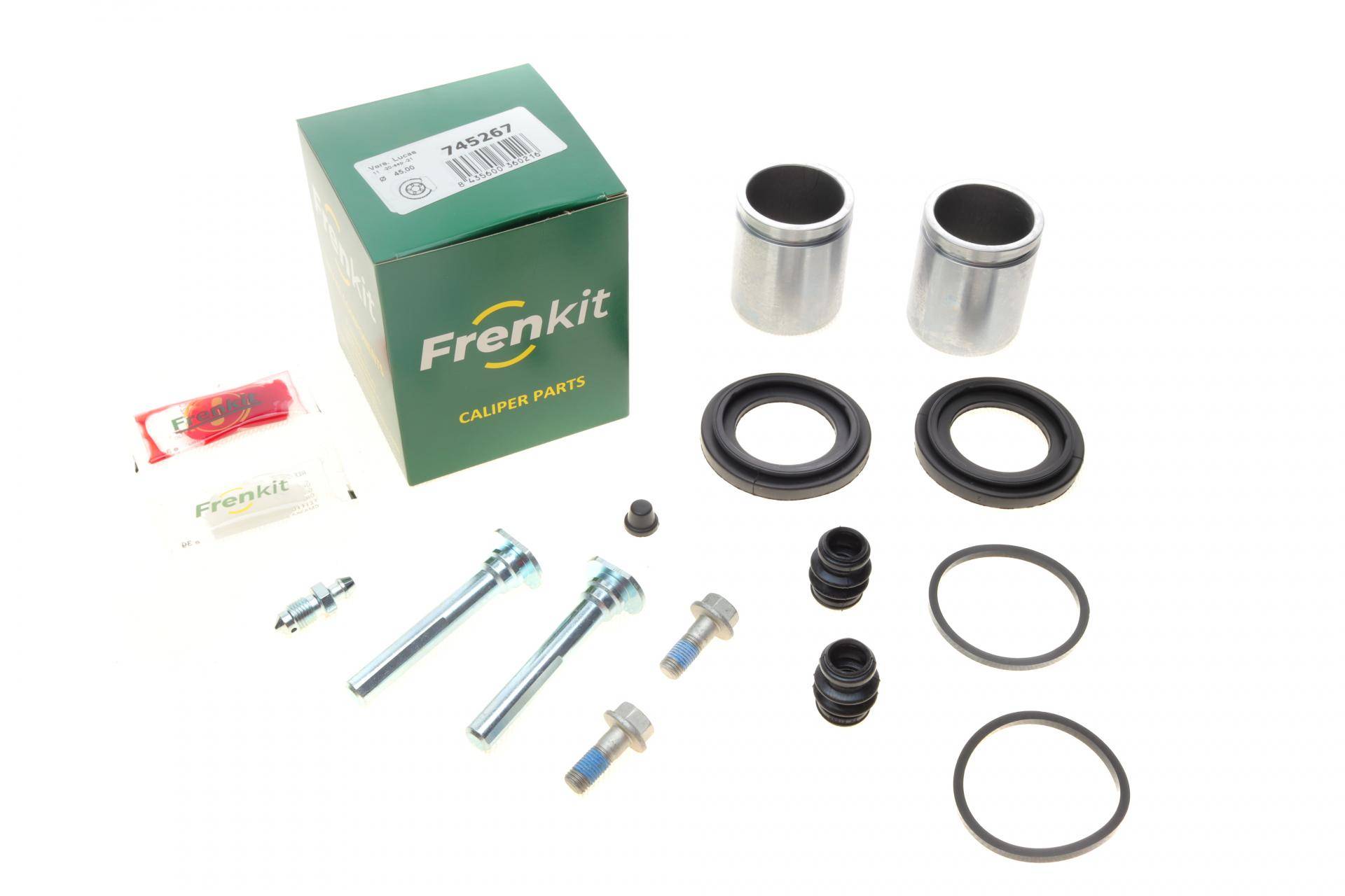 Ремкомплект супорта (переднього) Land Rover Discovery 98-04 (d=45mm)(+2 поршня/направляюча) (Ate)