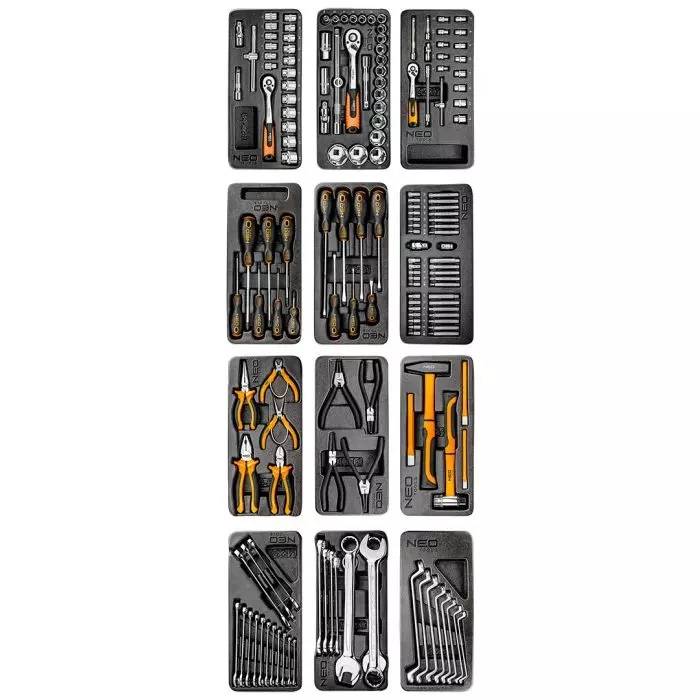 Візок з інструментами 7 секцій 176 од. (помаранчевий)