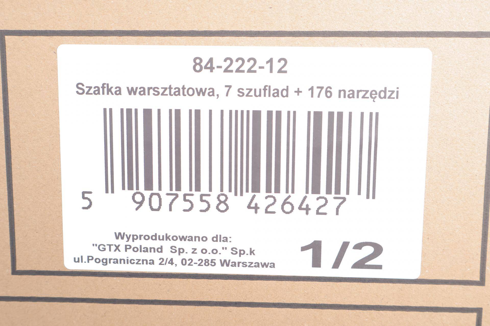 Візок з інструментами 7 секцій 176 од. (помаранчевий)
