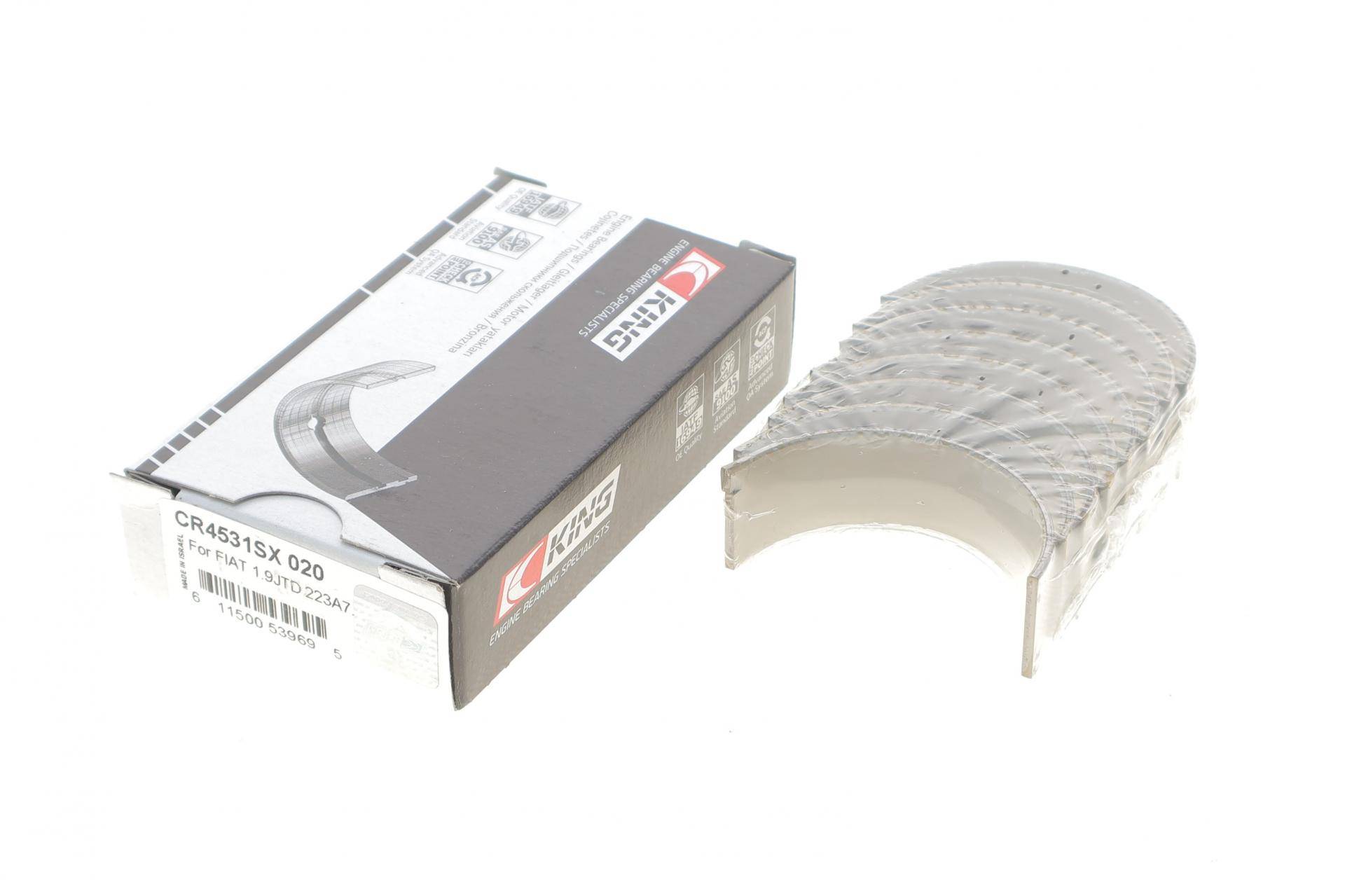 Вкладиші шатунні Fiat Doblo 1.9 JTD 01- (+0.50)