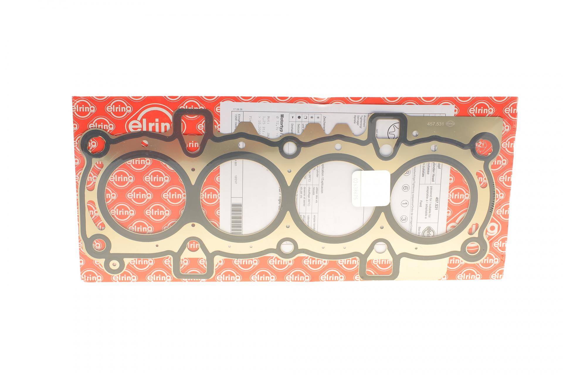 Прокладка ГБЦ Ford Fiesta 1.25 08- (0.30mm)