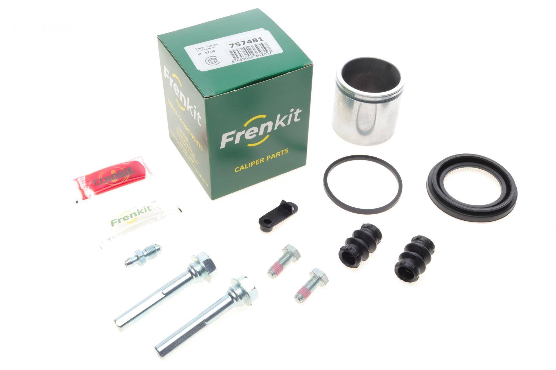 Ремкомплект супорта (переднього) Peugeot 406 95-04 (d=57mm)(Lucas)(+1 поршень/направляюча) SuperKit