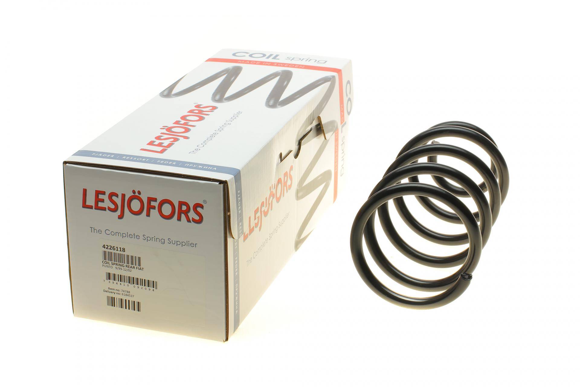 Пружина (задня) Fiat Punto 1.2 16V/1.9DS/JTD 99-02 (накл.зад.ч)