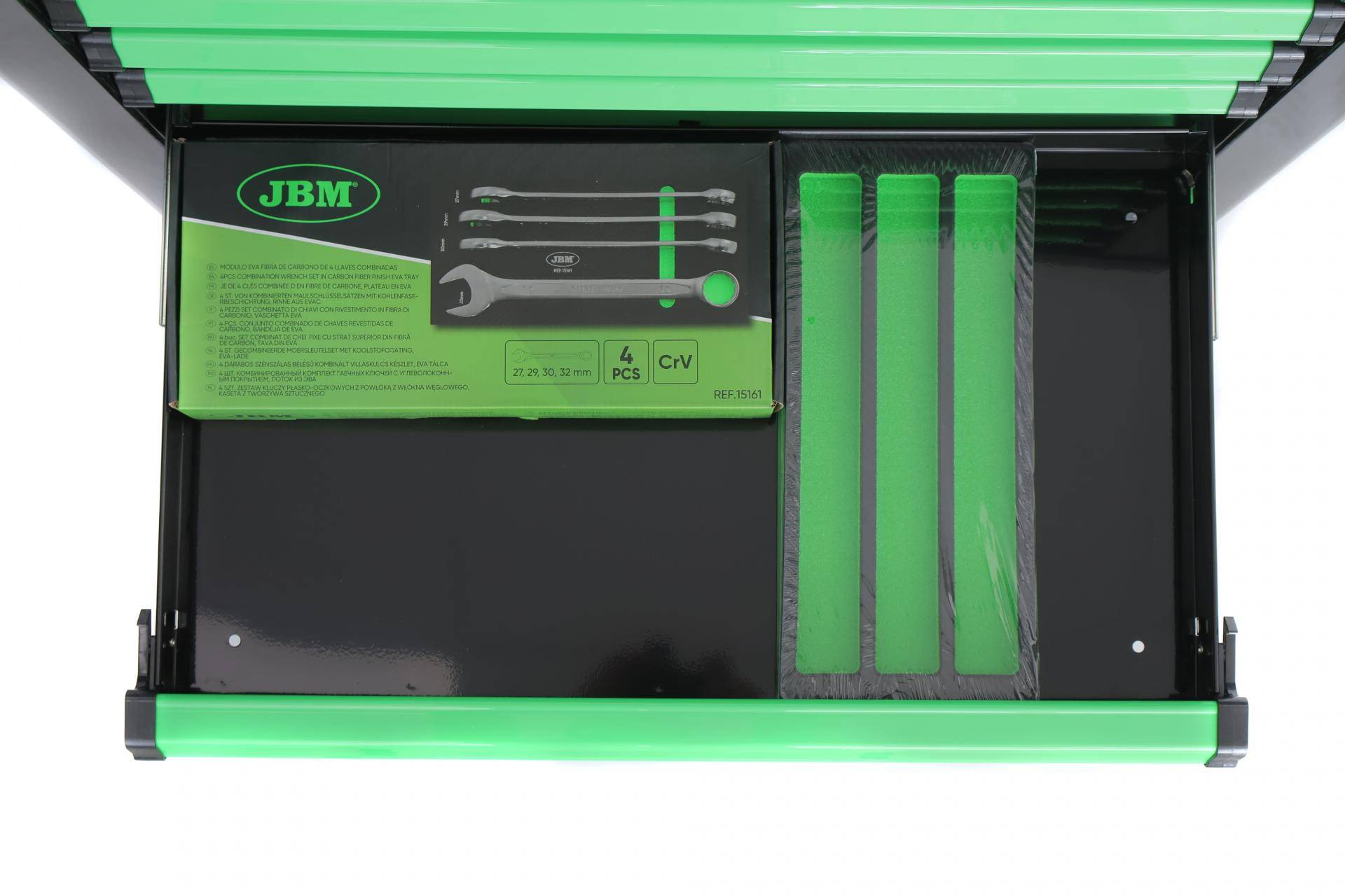 Візок з інструментами 7 секцій 199 од. (зелений)(незначне пошкодження)