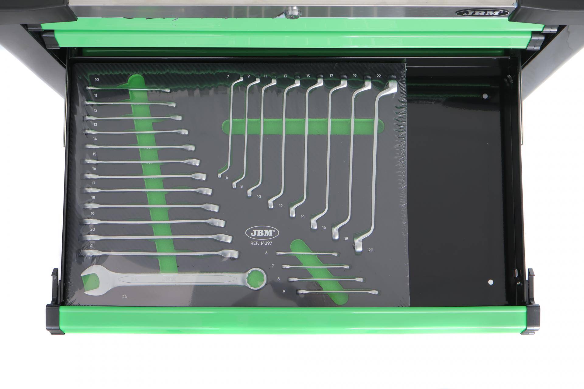 Візок з інструментами 7 секцій 199 од. (зелений)(незначне пошкодження)