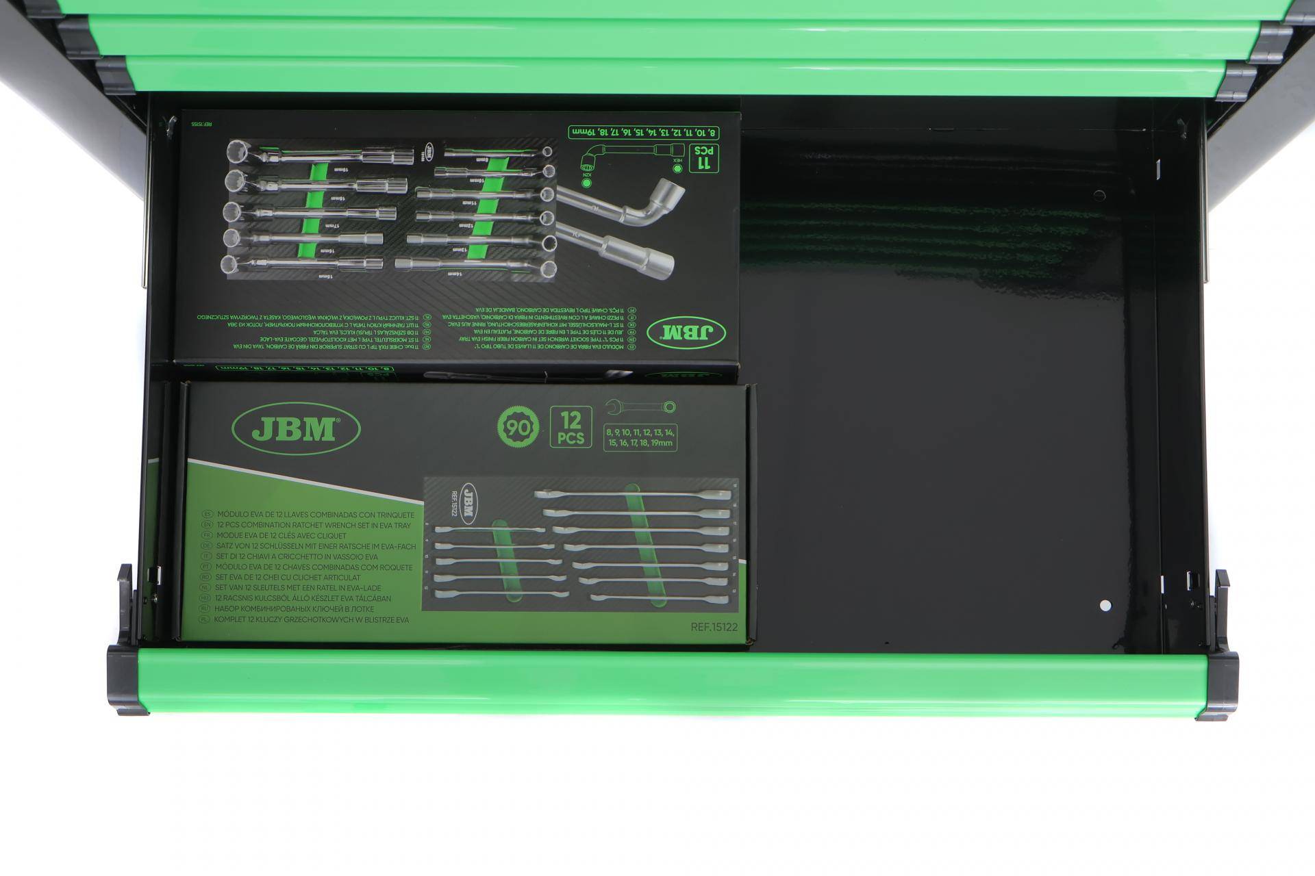 Візок з інструментами 7 секцій 199 од. (зелений)(незначне пошкодження)