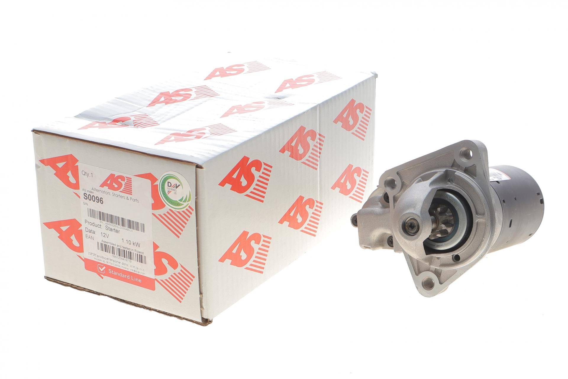 Стартер Ford Focus 1.4-1.6 Ti/16V 98-20 (12V/1.1kw) (z=10)