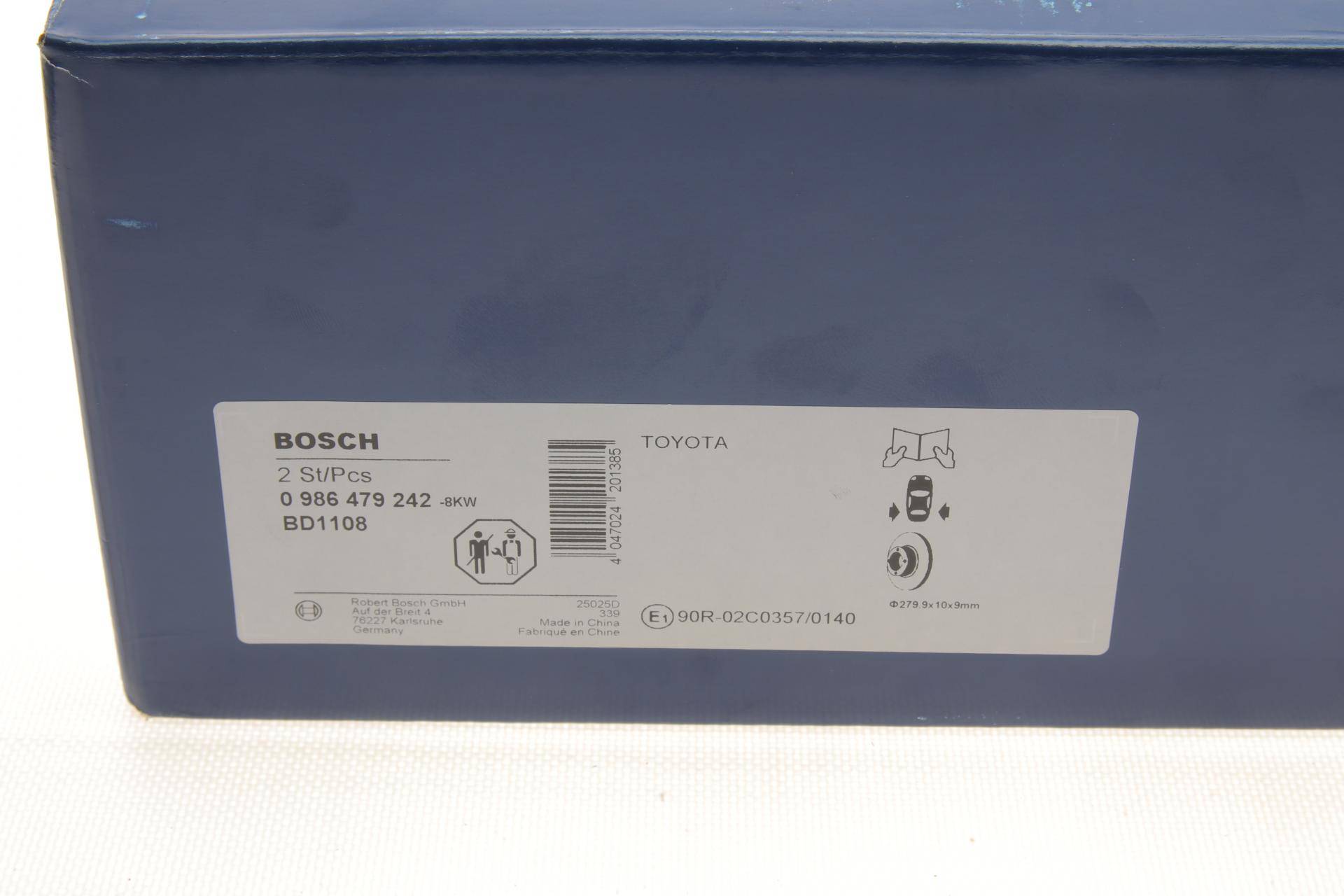 Диск гальмівний (задній) Totota Avensis 03-08 (280x10) (повний)