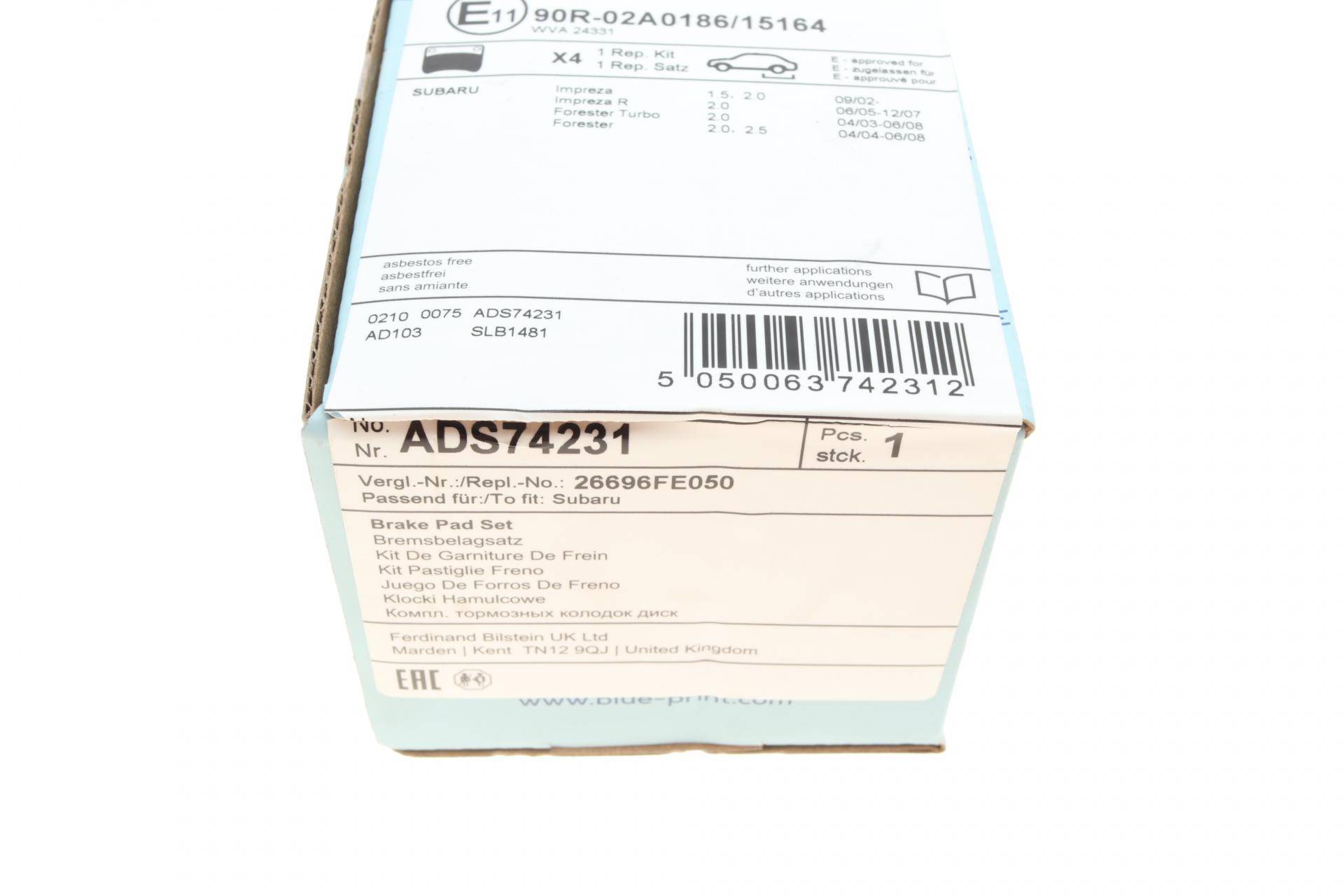 Колодки гальмівні (задні) Subaru Impreza 99-/Forester 02-12/Saab 9-2X 04-06