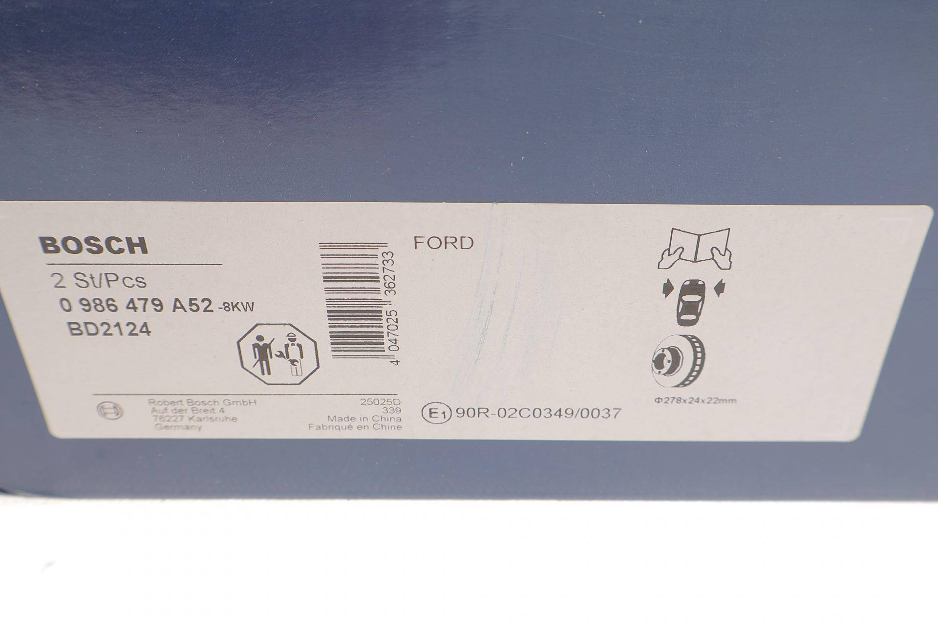 Диск гальмівний (передній) Ford Meverick/Escape 01- (278x24)