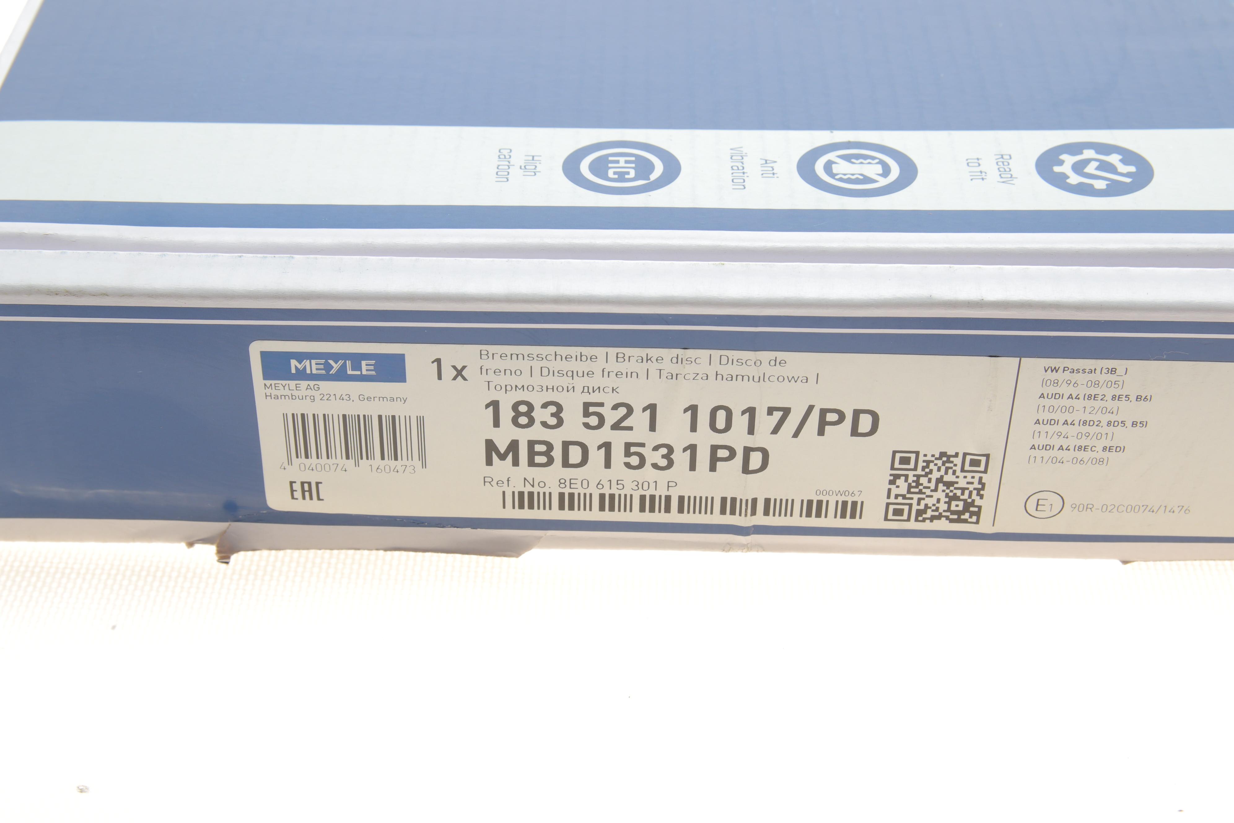 Диск гальмівний (передній) VW Passat 96-05 (280x22)