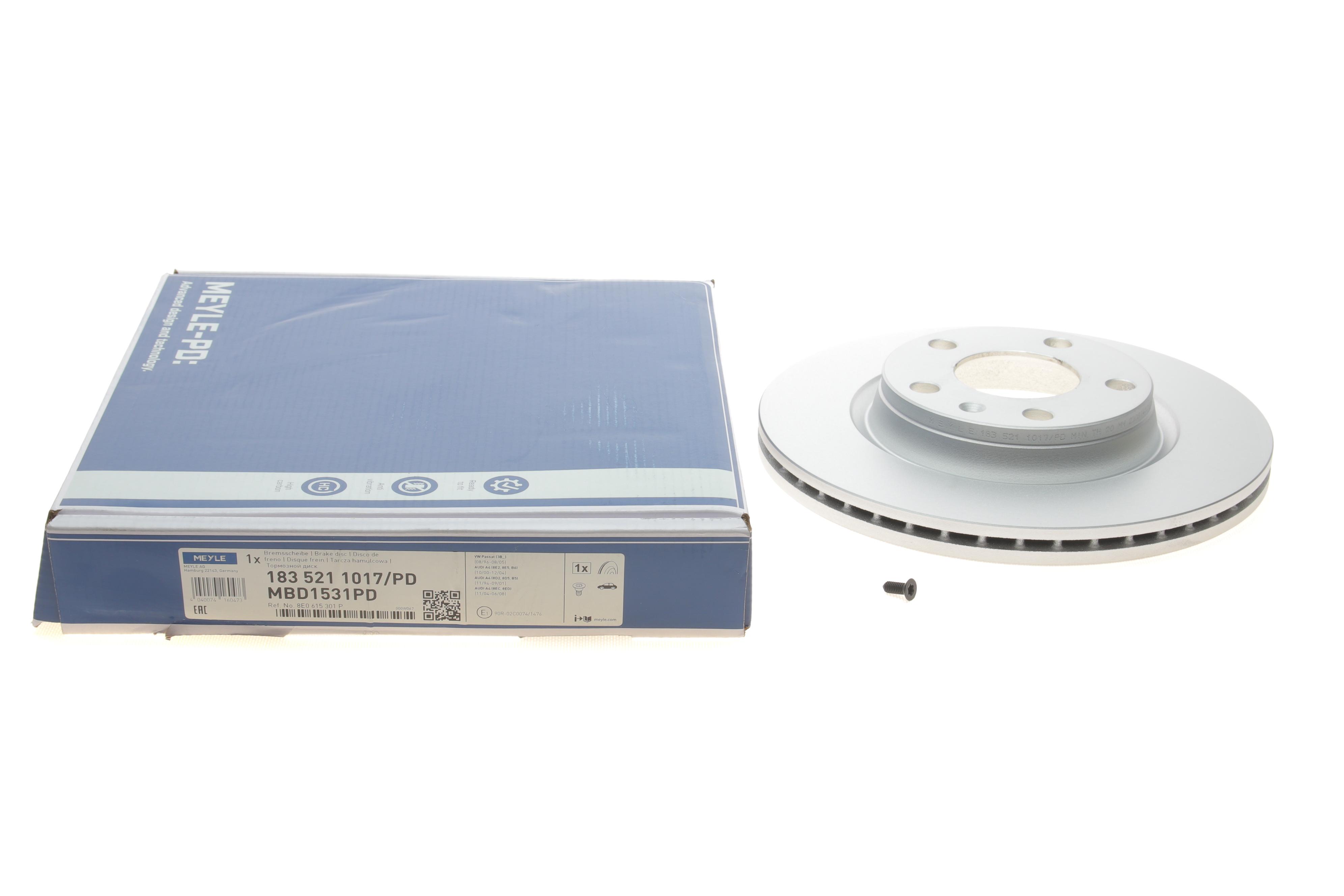 Диск гальмівний (передній) VW Passat 96-05 (280x22)