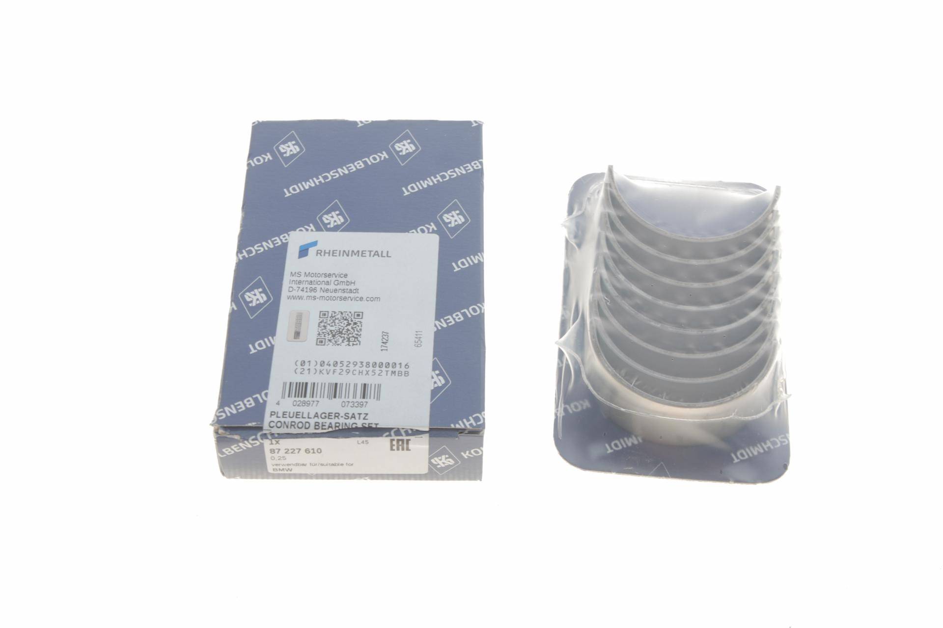 Вкладиші шатунні BMW 3 (E30/E36/E46)/5 (E34) 1.6-1.9 M40/M42/M43/M44 87-06 (+0.25)