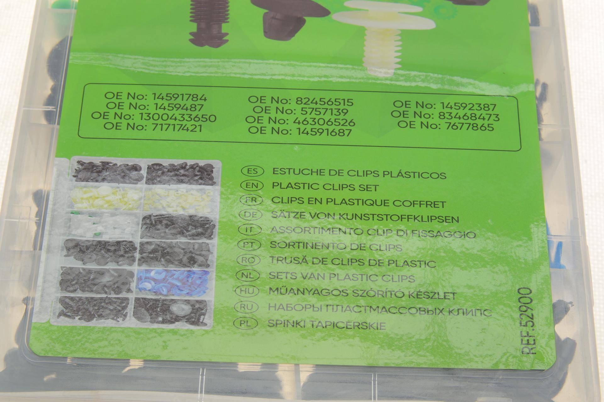 Набір кліпс пластикових (308шт)