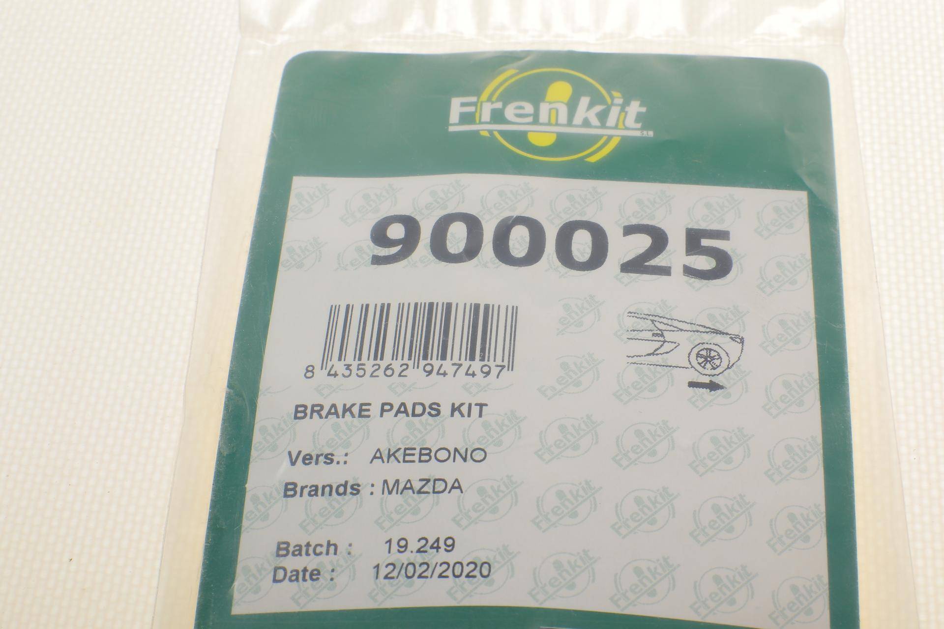 Планка супорта (заднього) прижимна (к-кт) Mazda 3 13- (Akebono)