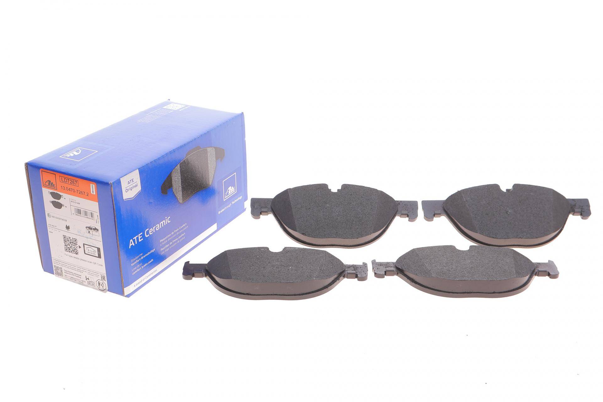 Колодки гальмівні (передні) BMW 5 (F07/F10/F11) 09-17/6 (F06/F13) 11-18/7 (F01/F02/F03/F04) 08-15 (Ate) ATE Ceramic