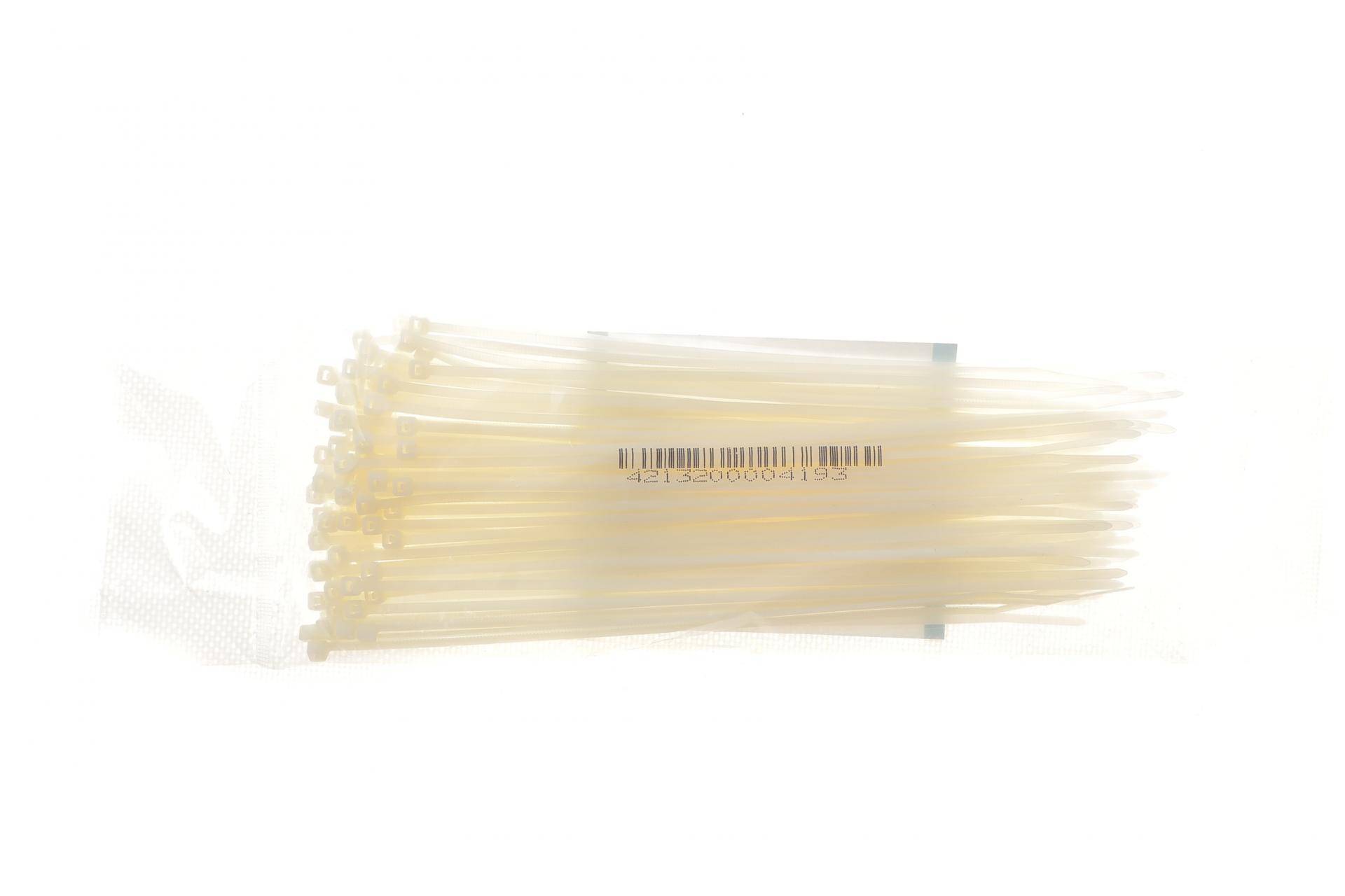 Набір стяжок пластикових 2,5x200 мм 100 од. (біла)