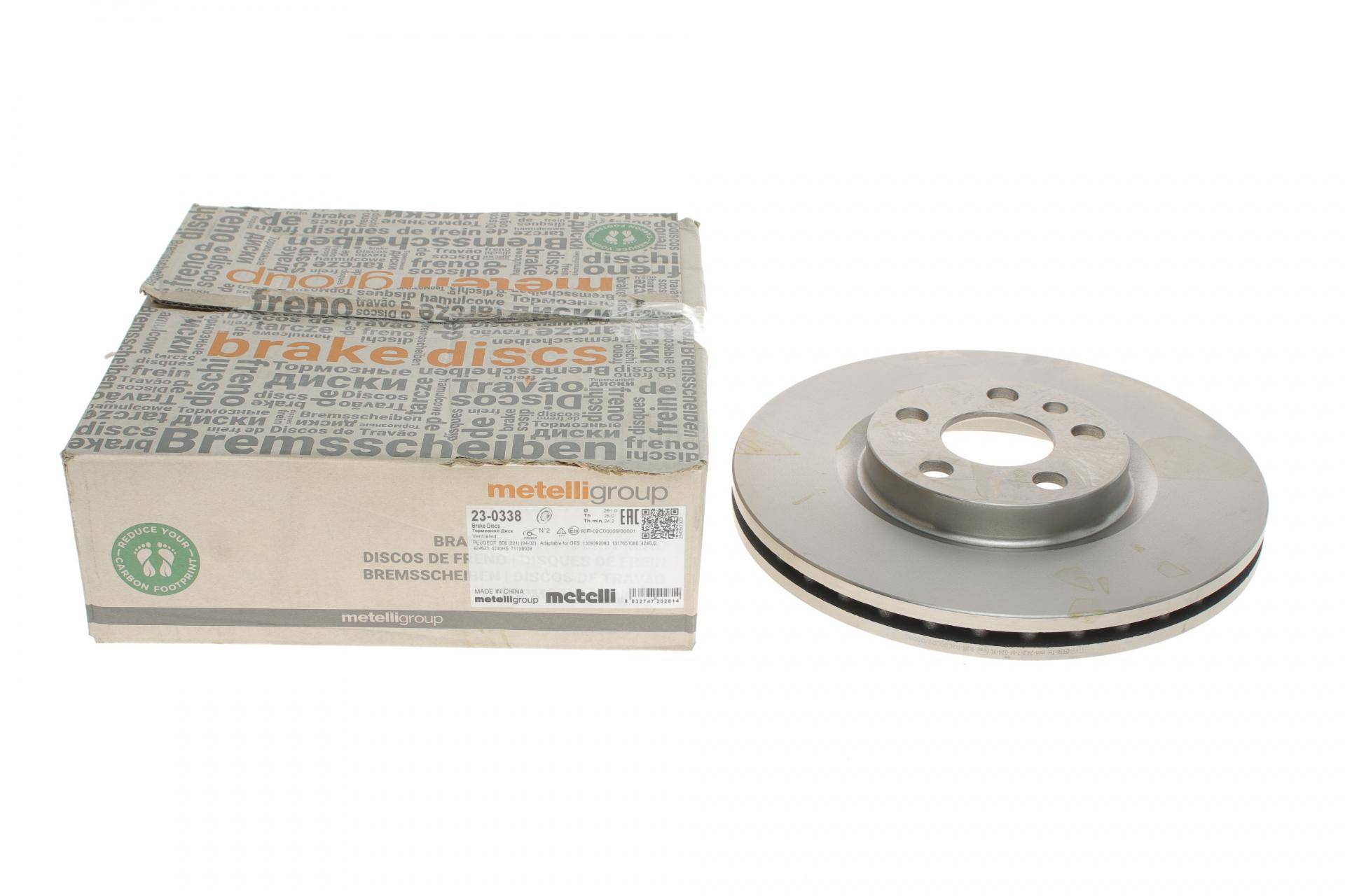 Диск гальмівний (передній) Citroen Jumpy/Fiat Scudo/Peugeot 806/Expert 95-06 (281x26) (вентильований)