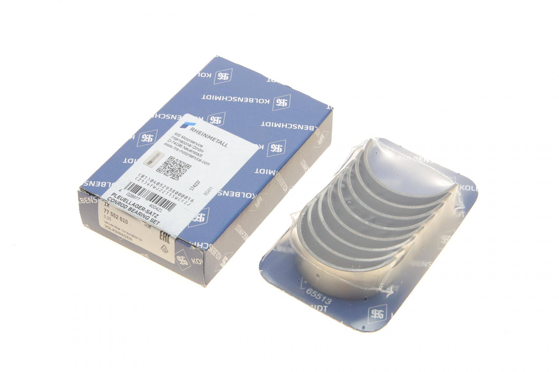 Вкладиші шатунні VW Caddy III 1.6 04-15 (+0.25)