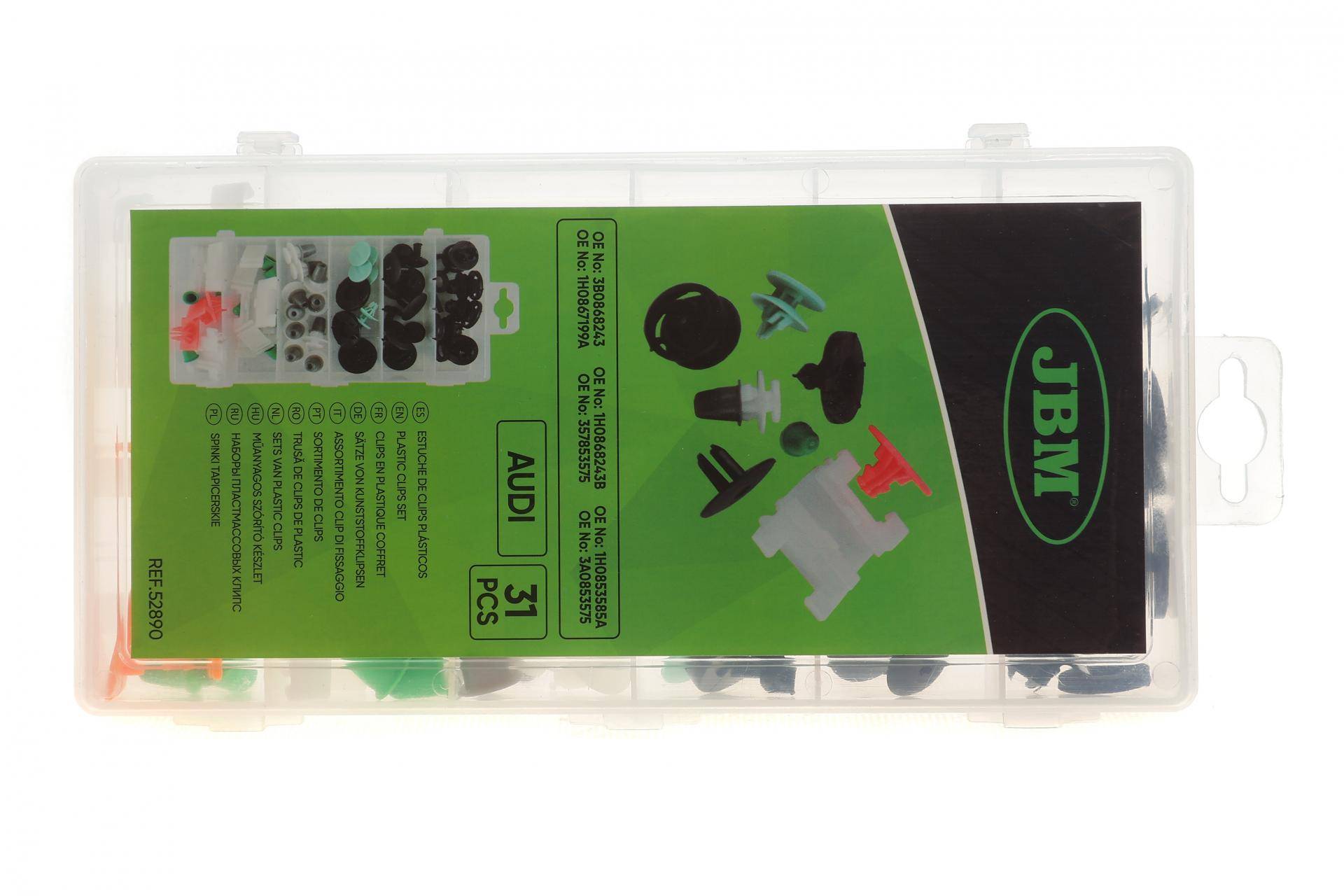 Набір кліпс пластикових Audi (31шт)