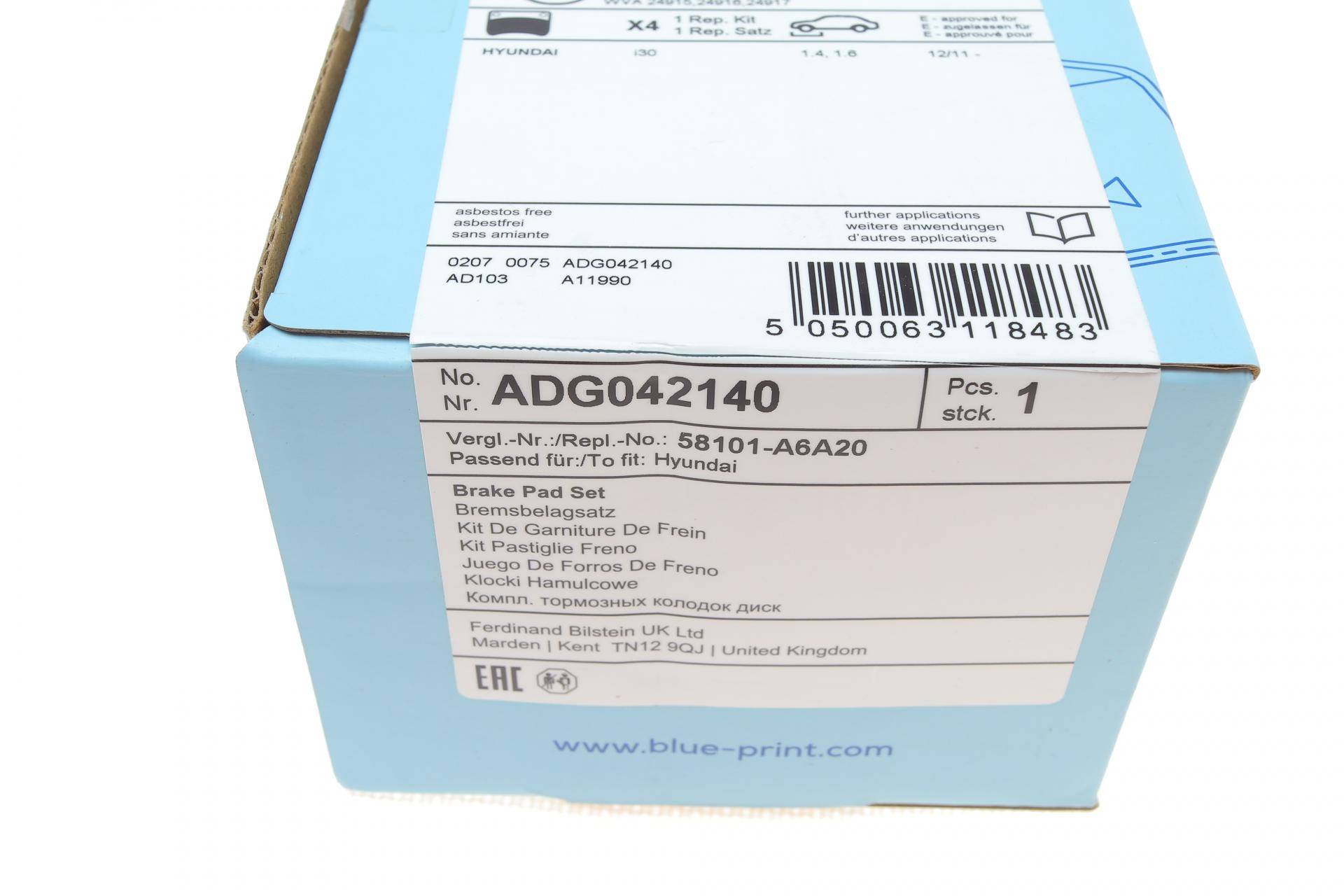 Колодки гальмівні (передні) Hyundai i30/Veloster/Kia Ceed/Optima 11-