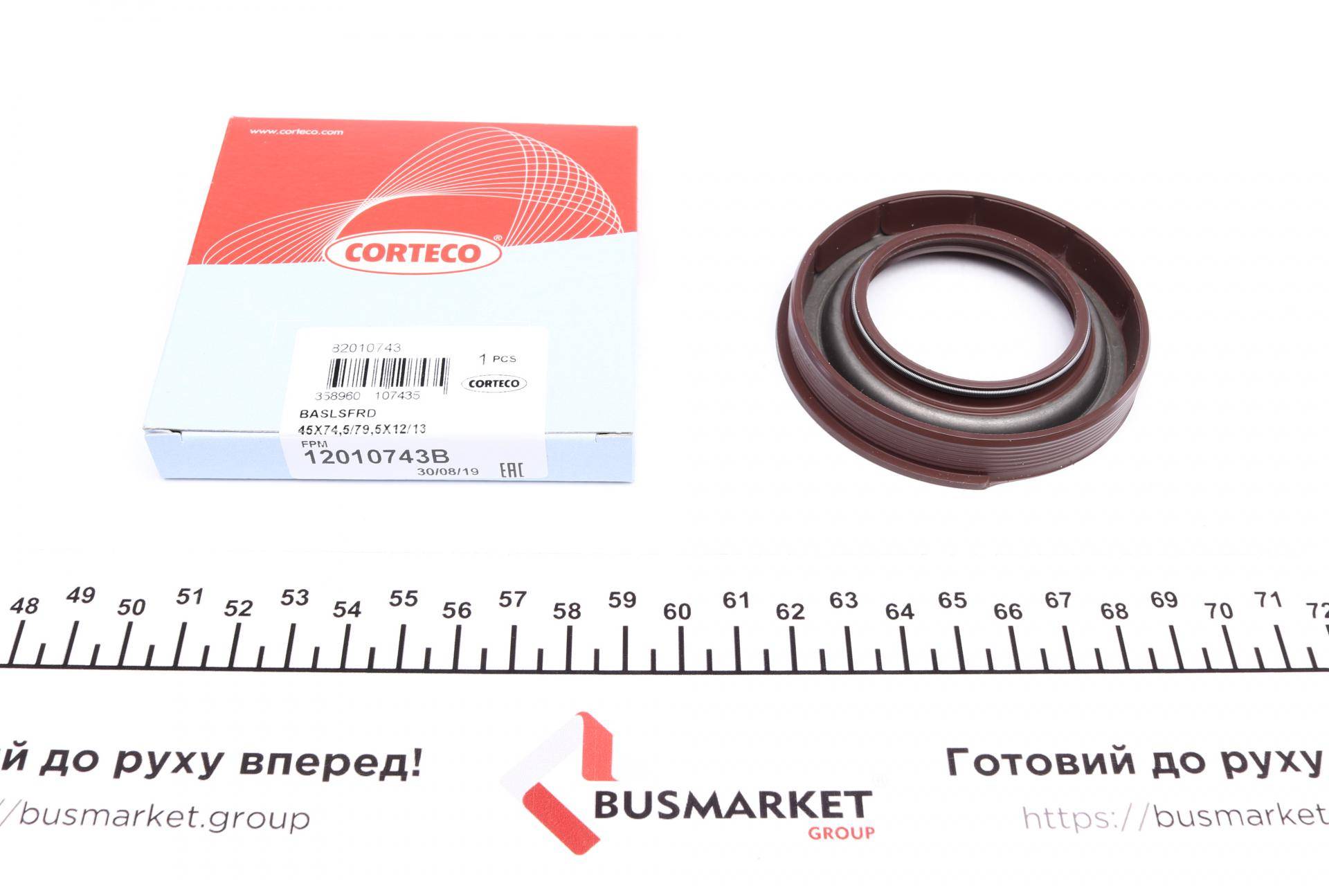 Сальник колінвалу (передній) MB OM615-617 (45x74.5x12/13.7)