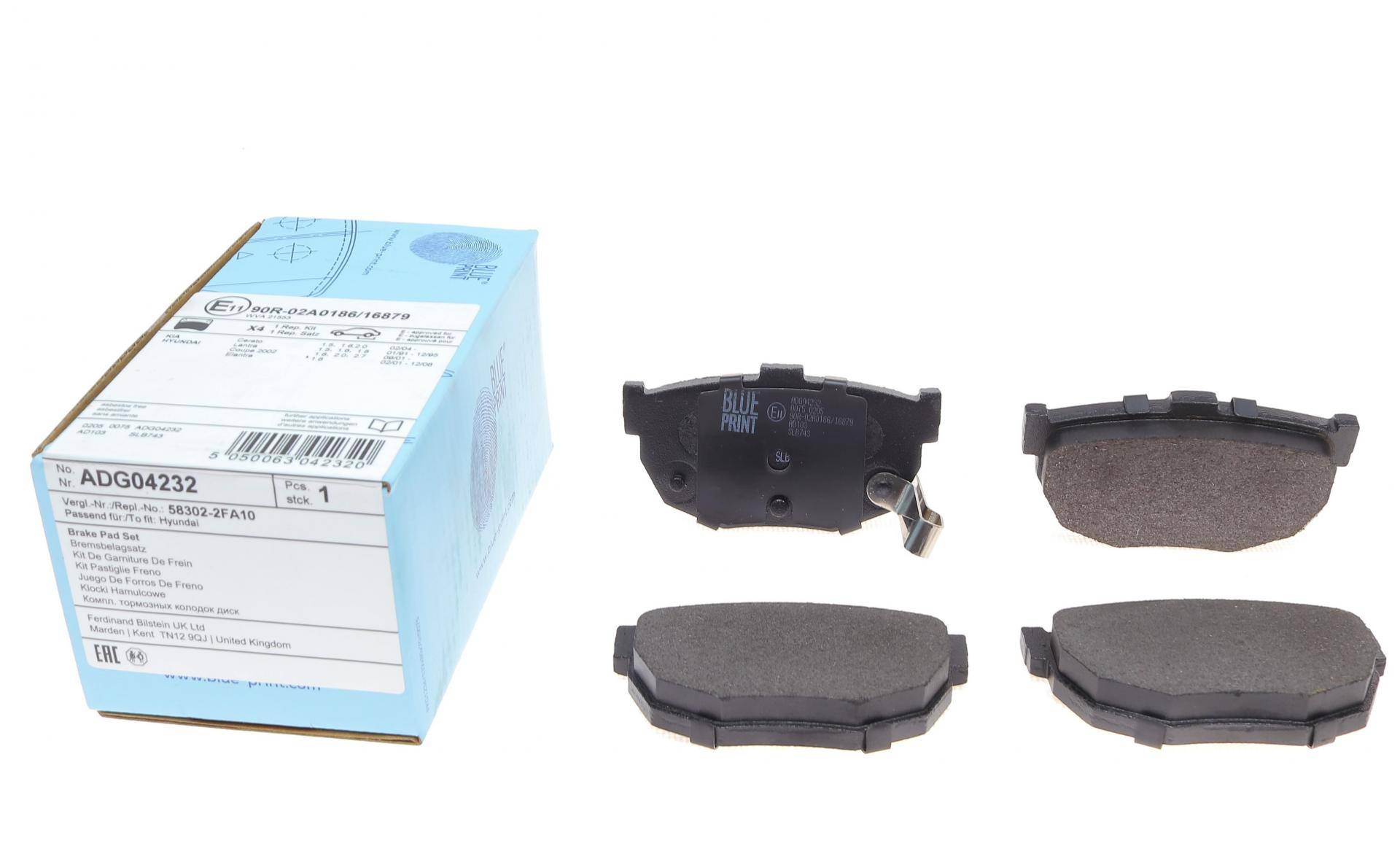 Колодки тормозные (задние) Hyundai Elantra/Kia Cerato 00- (85.2x46.4)