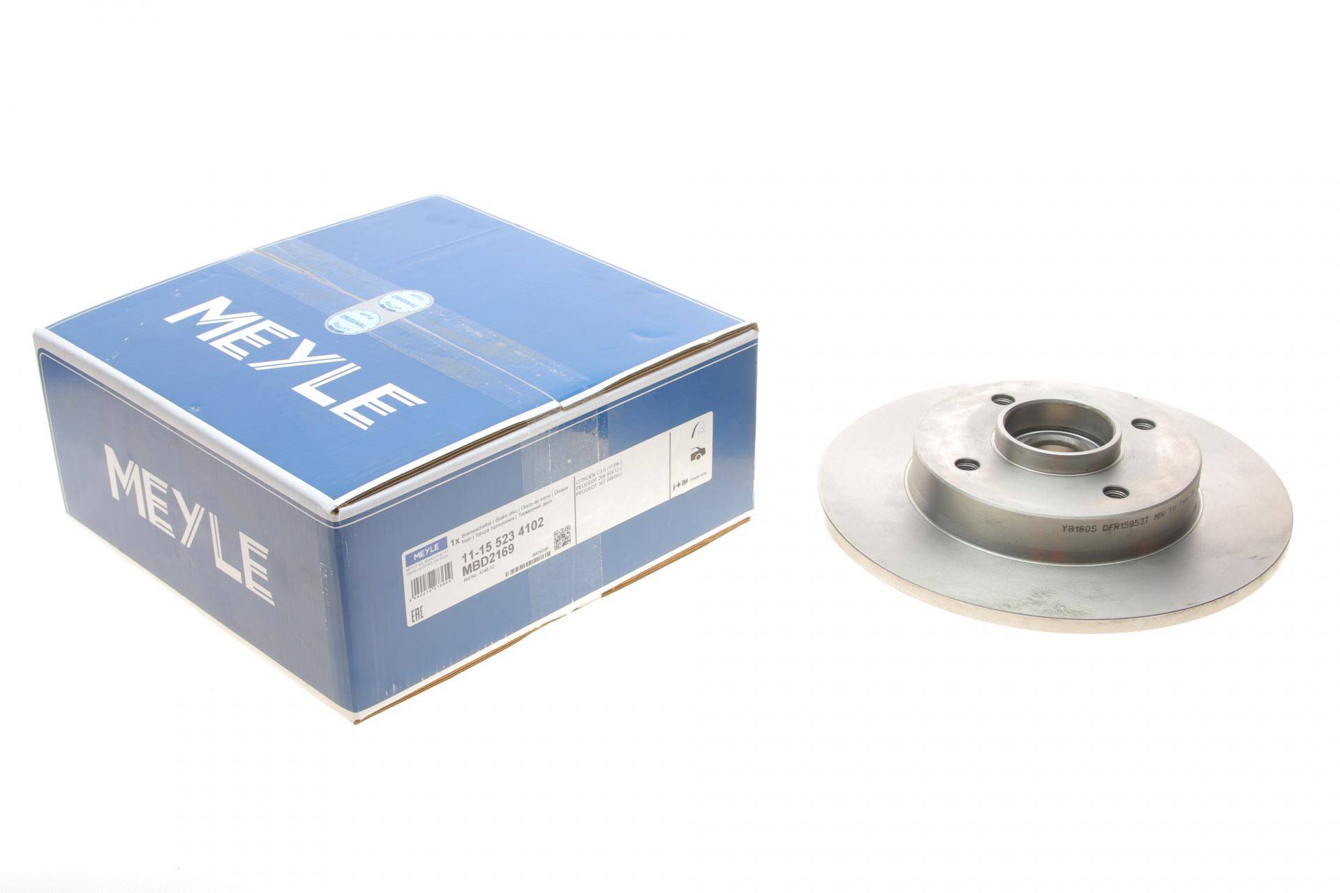 Більше не постачається Диск гальмівний (задній) Citroen C3 09-/C4/Peugeot 307/207 04-/208 12- (249х9 (+ABS) (з підшипником)