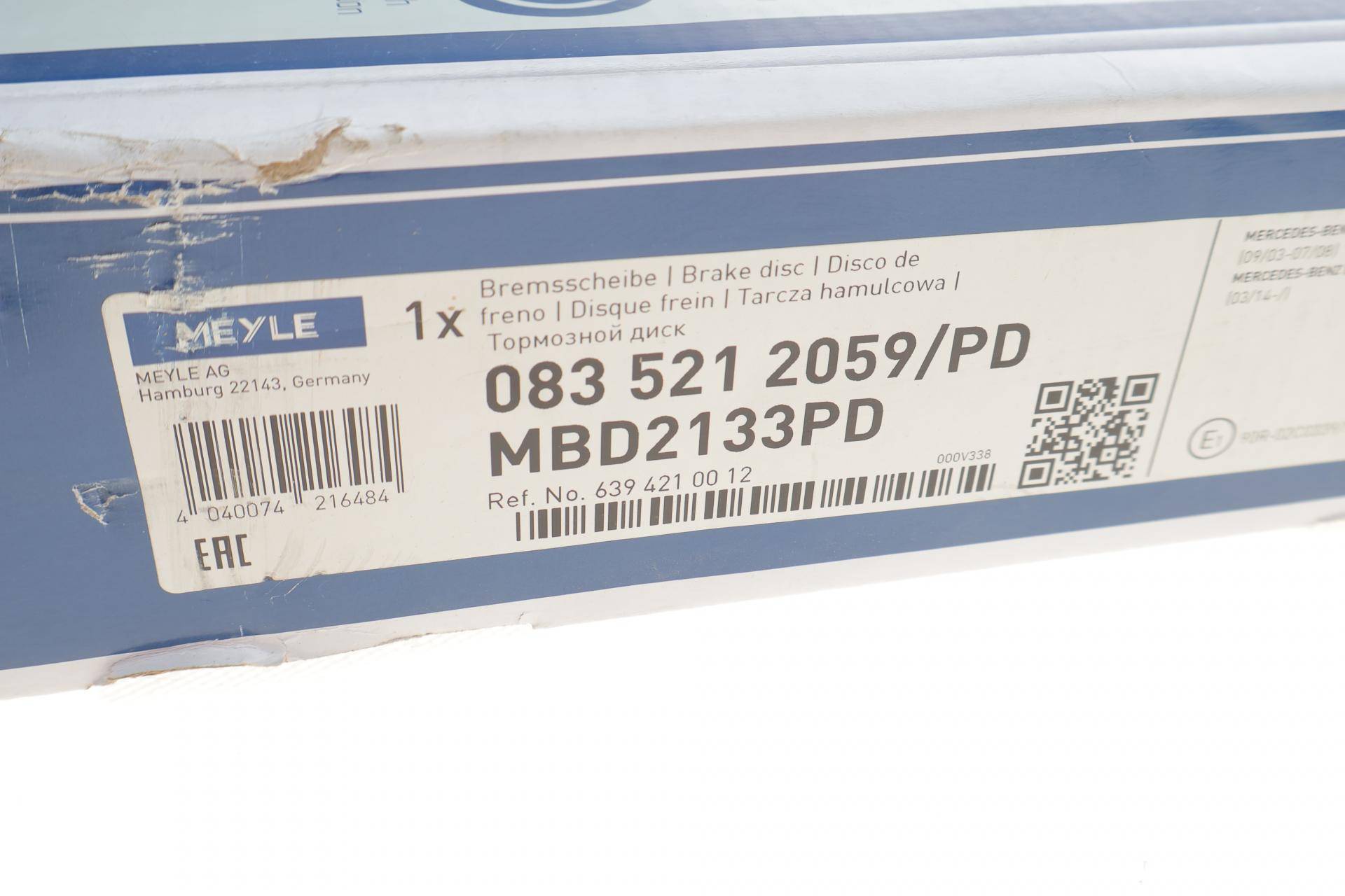 Диск гальмівний (передній) MB Vito (W639) 03- (300x28)