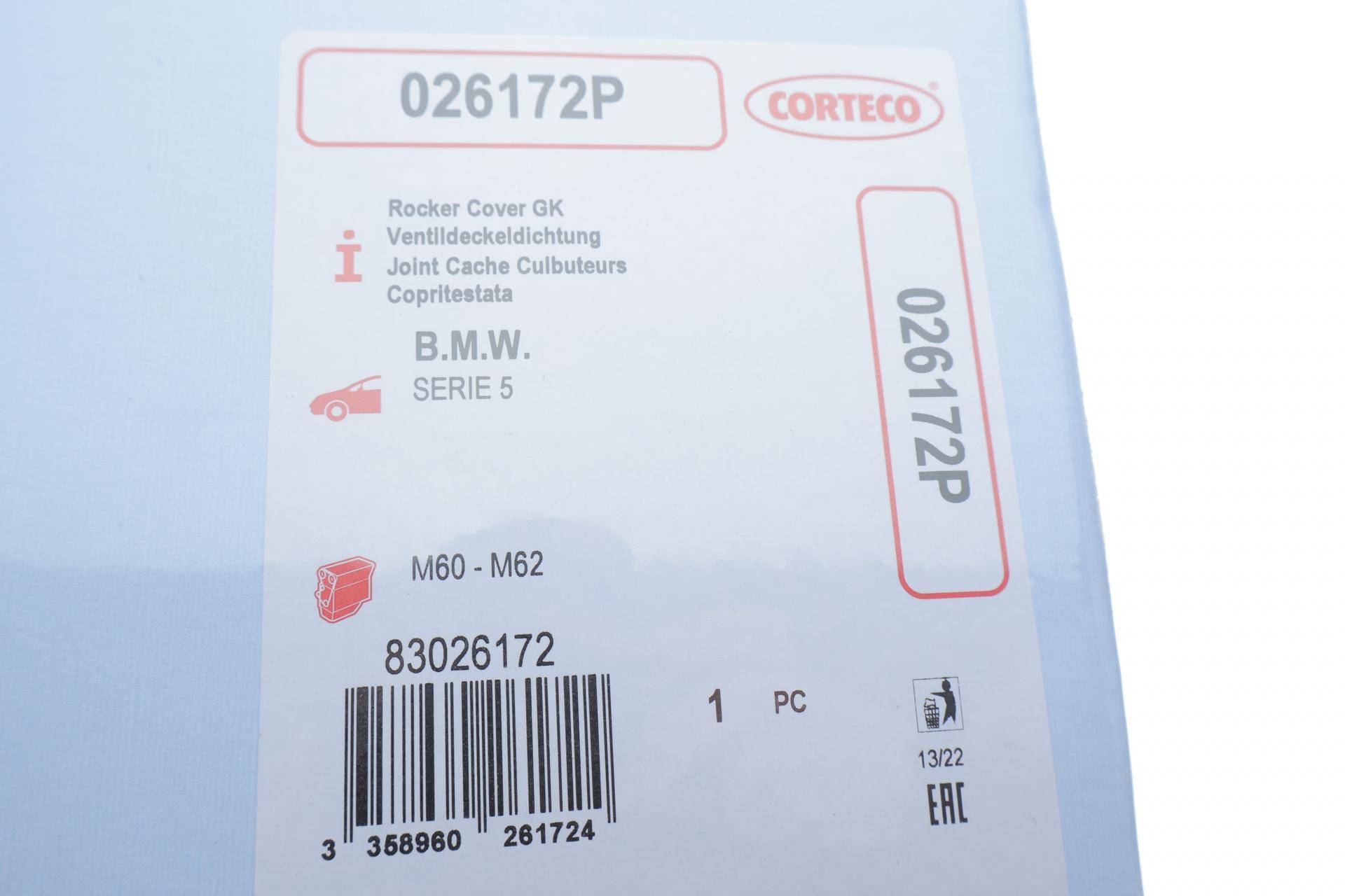 Прокладка кришки клапанів BMW 5 (E34)/7 (E32/E39)/8 (E31) 3.0-4.4i M60/M62 92-04 (R)