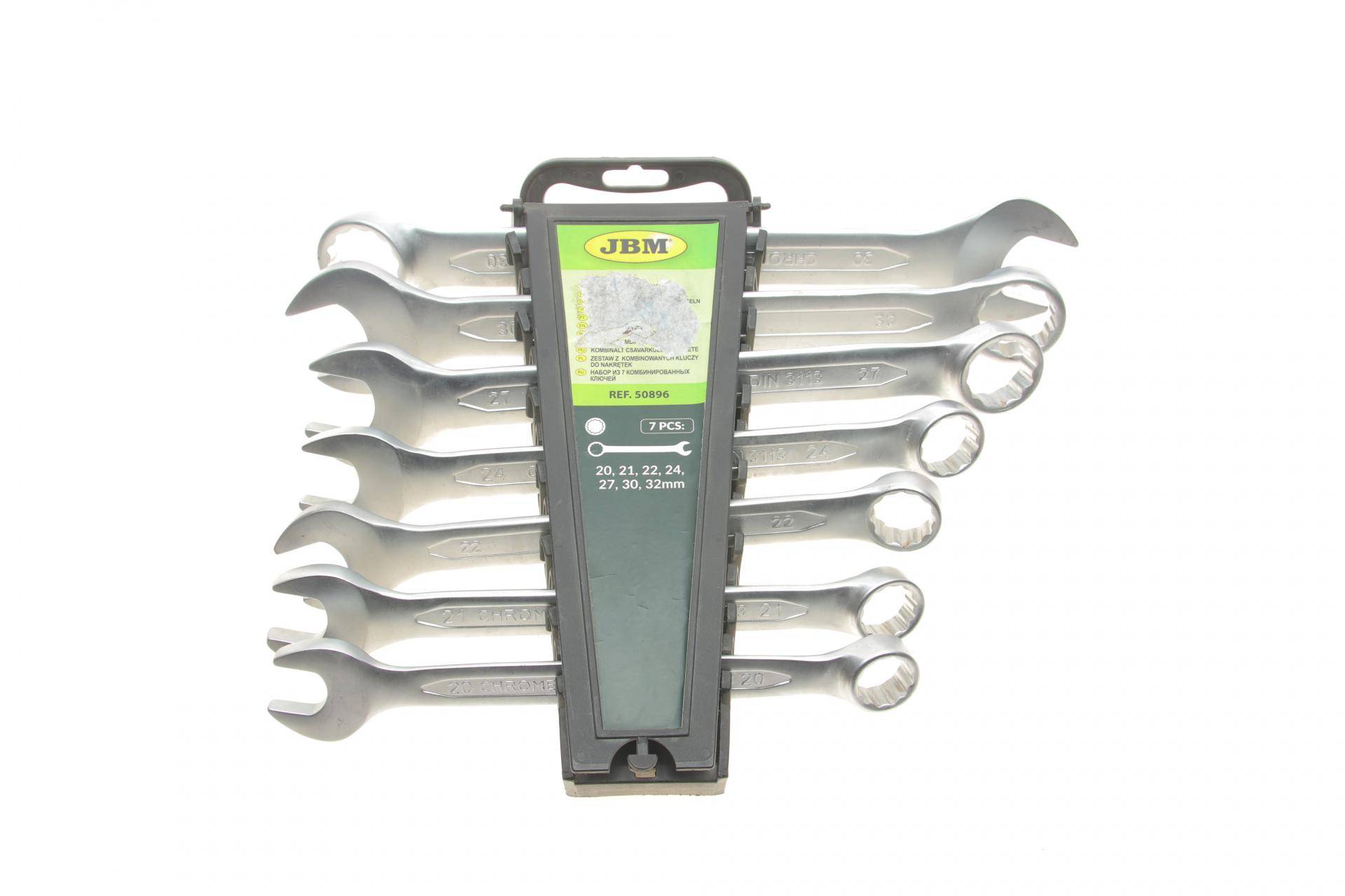 Набір ключів комбінованих (7шт) (20/21/22/24/27/30/32mm)(в комплекті два ключі на 30 (немає 32))