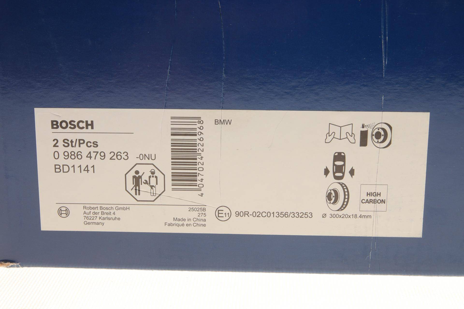 Диск гальмівний (задній) BMW 1 (E81/E87)/3 (E90-E93) 04-13/X1 (E84) 09-15 (300x20)(з покр.)(вентильований)