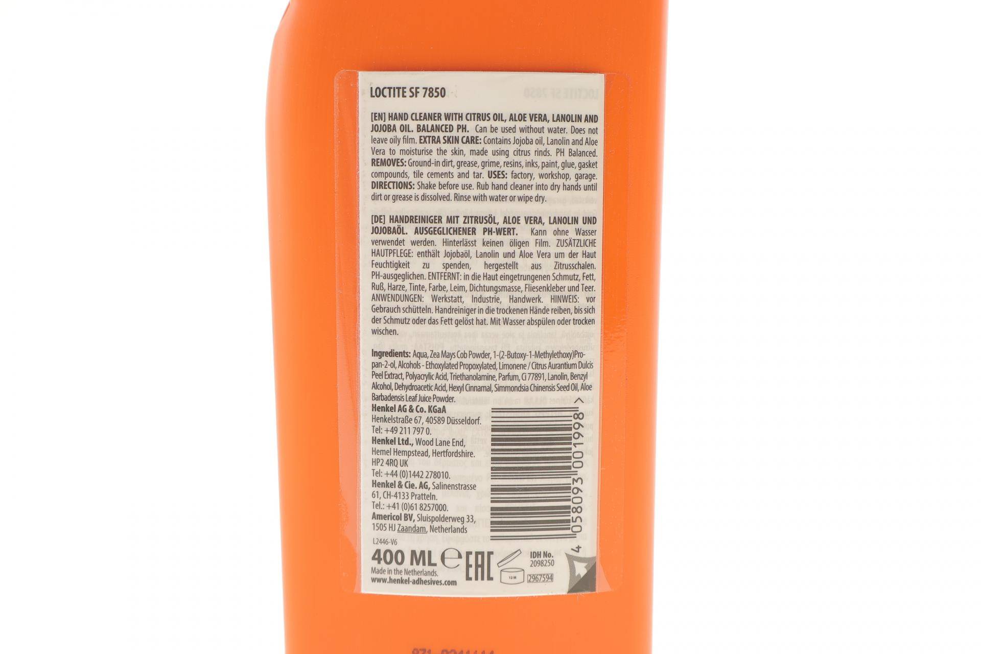 LOCTITE SF 7850, 400ml Очисник для рук