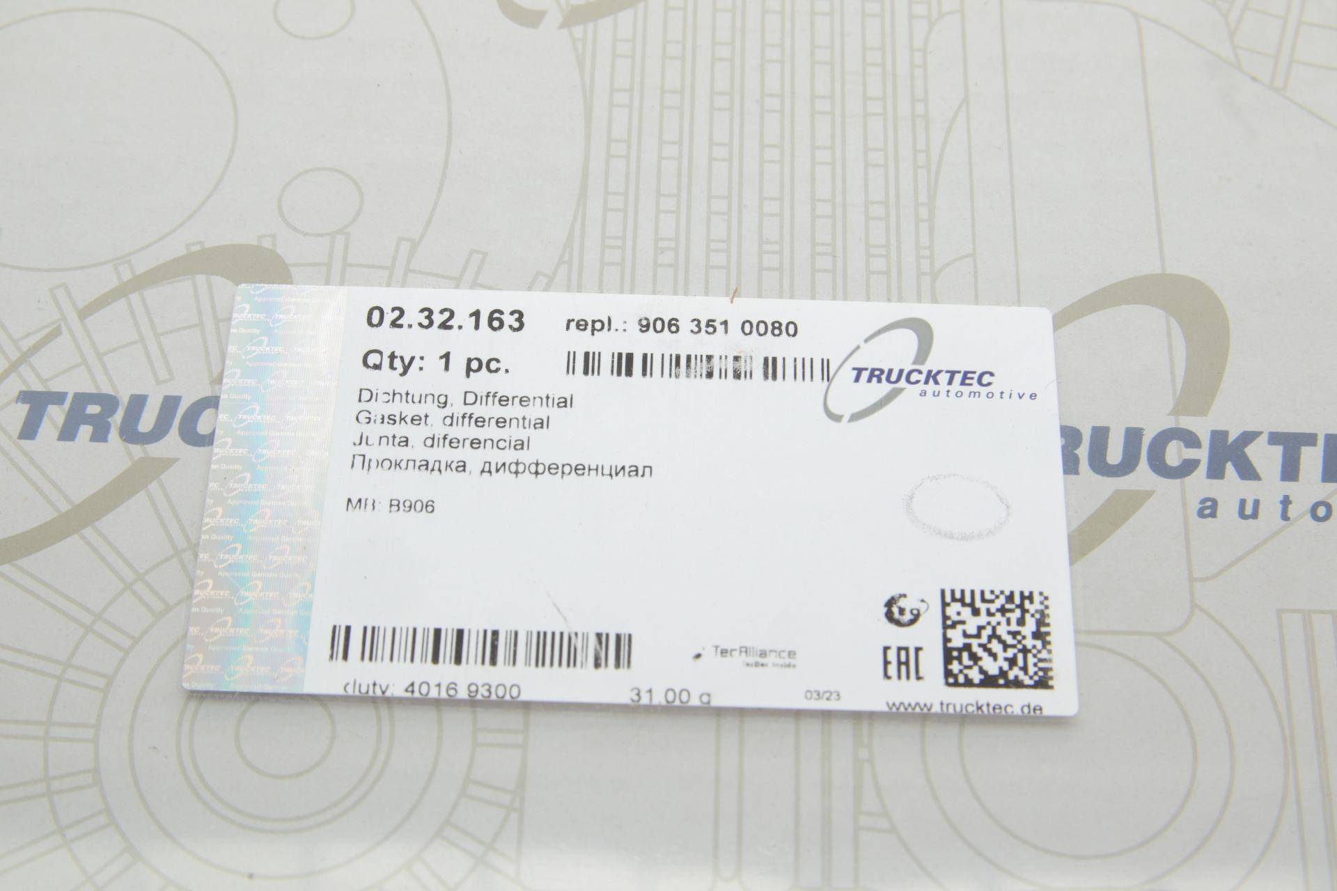 Прокладка кришки корпуса заднього редуктора MB Sprinter/VW Crafter 06-