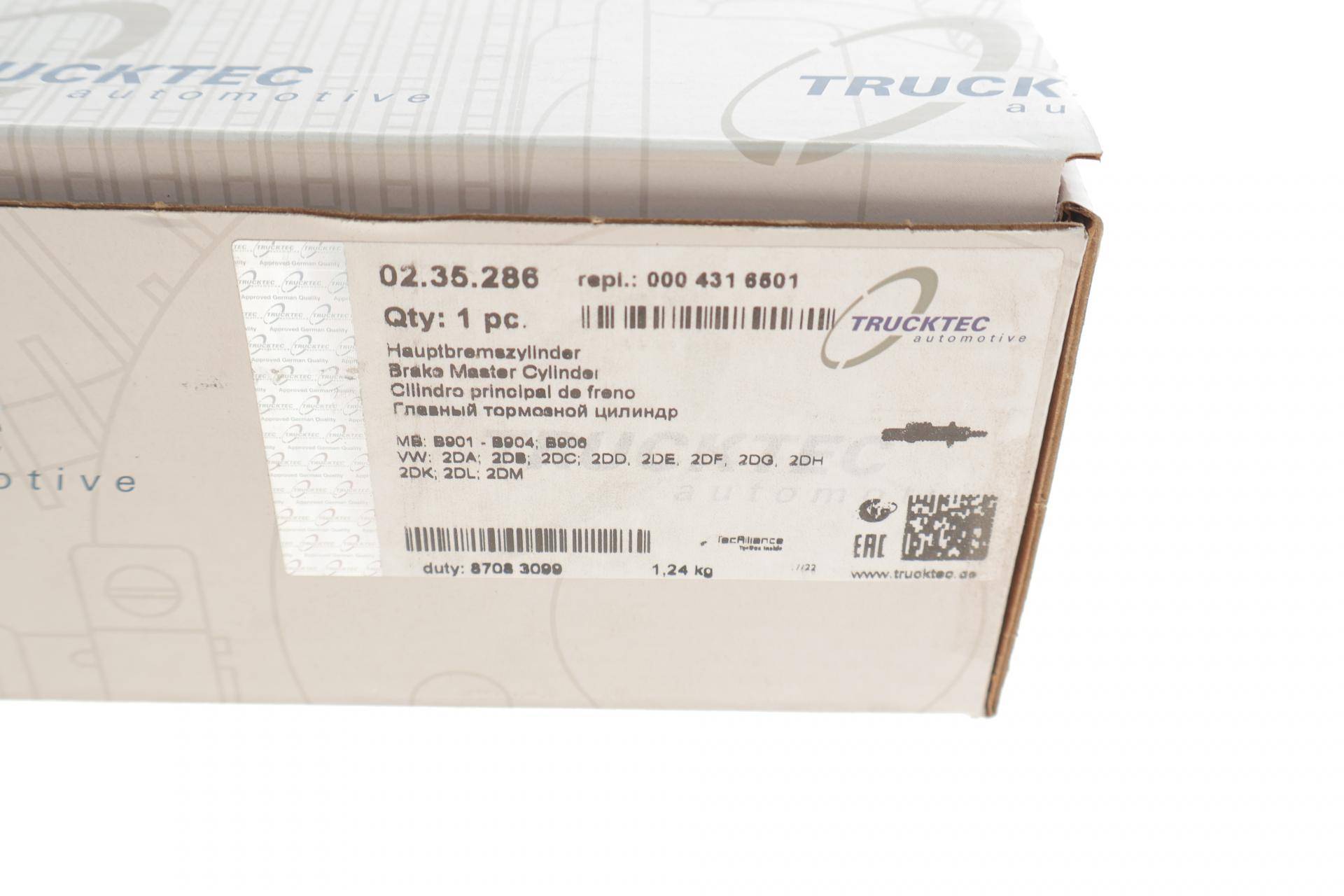 Циліндр гальмівний (головний) MB Sprinter/VW LT 96- (d=23.81mm)