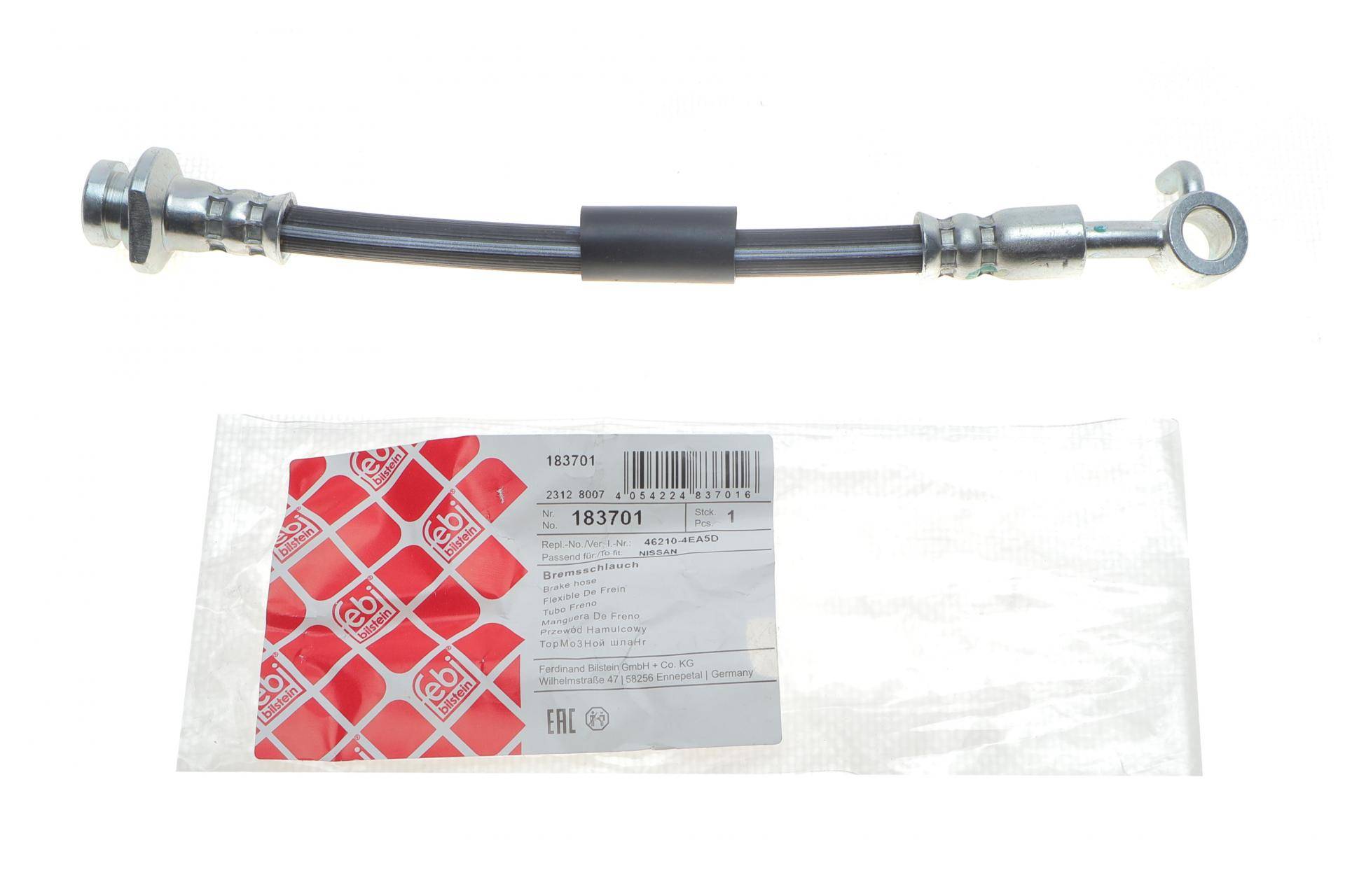 Шланг гальмівний (задній) Nissan Qashqai 13- (R) (L=186mm)