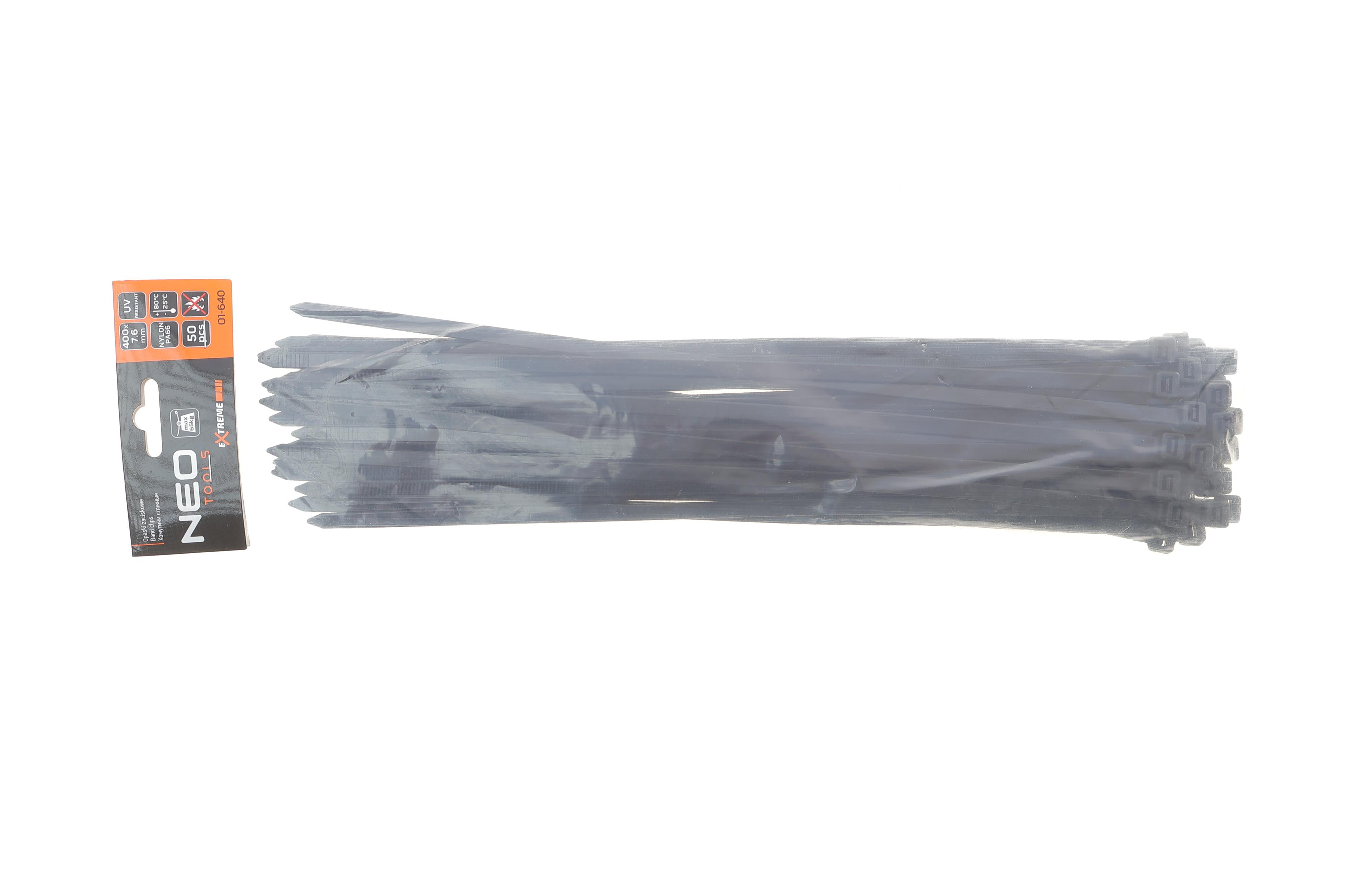 Набор стяжек пластиковых EXTREME 7,6x400 мм 50 ед. (чёрная)