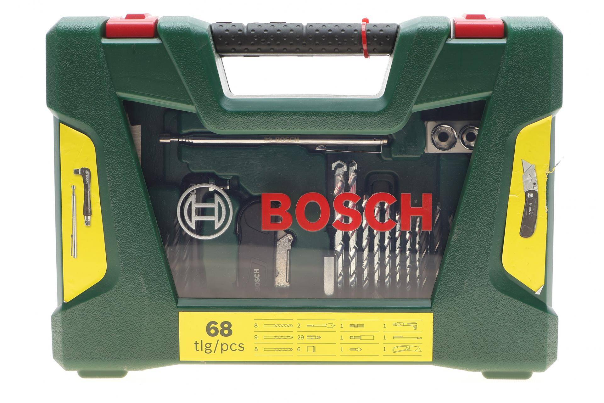 Набір свердл та біт Bosch V-Line Ø2-20 мм 68 од. (шуруповерт кутовий в комплекті)