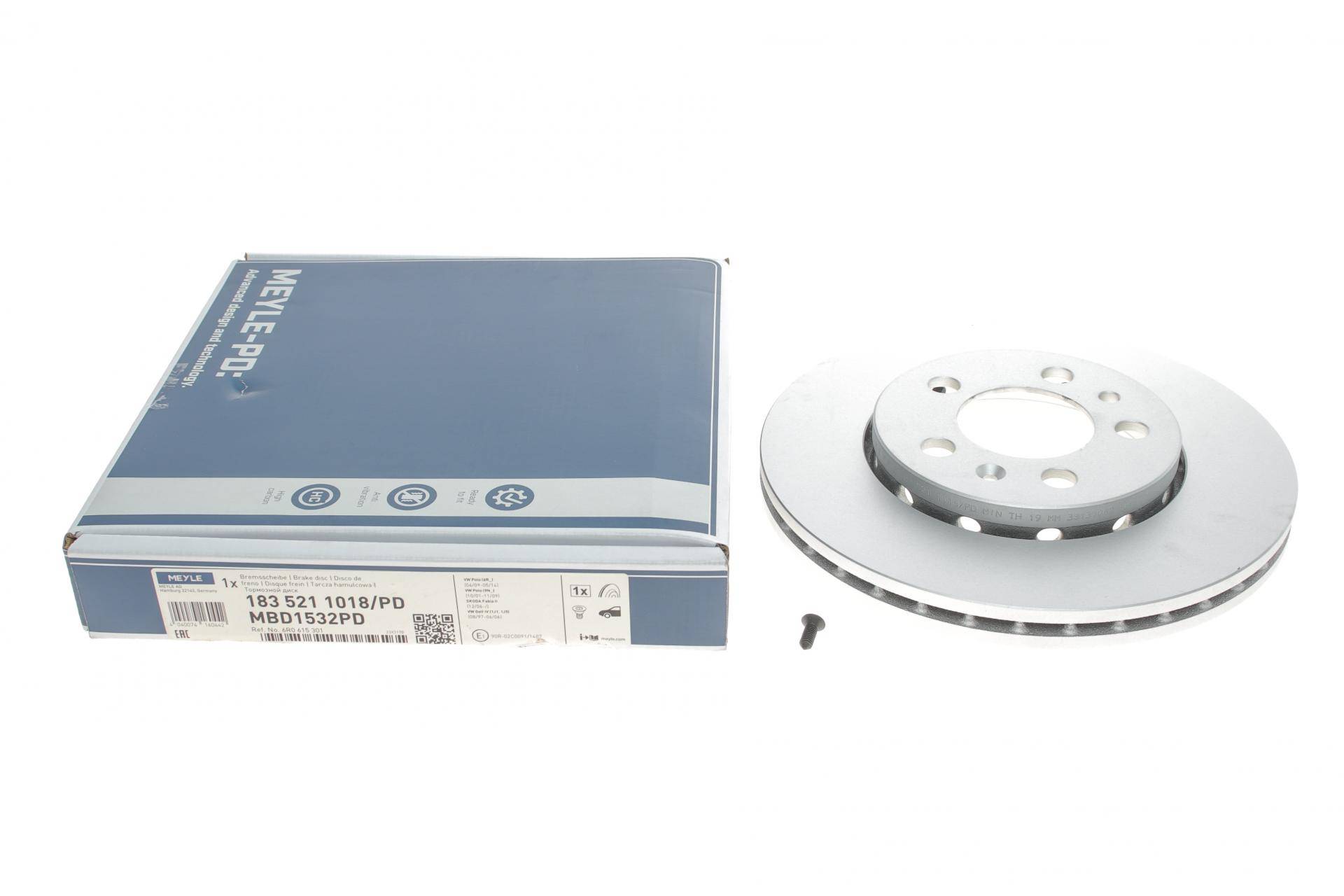 Диск гальмівний (передній) Skoda Octavia/Fabia/Roomster 06- (256x22)