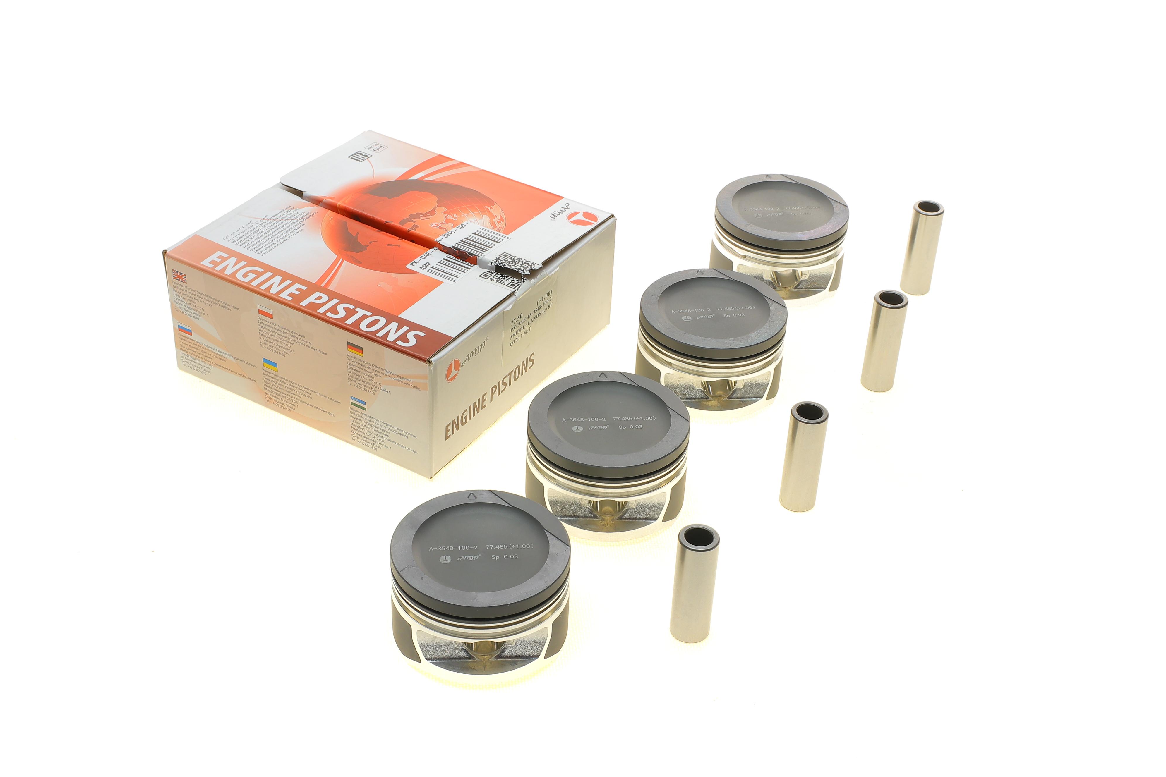 Поршень Daewoo Lanos 1.5 8V 97- (77.50mm/+1.0) (к-кт 4 шт)