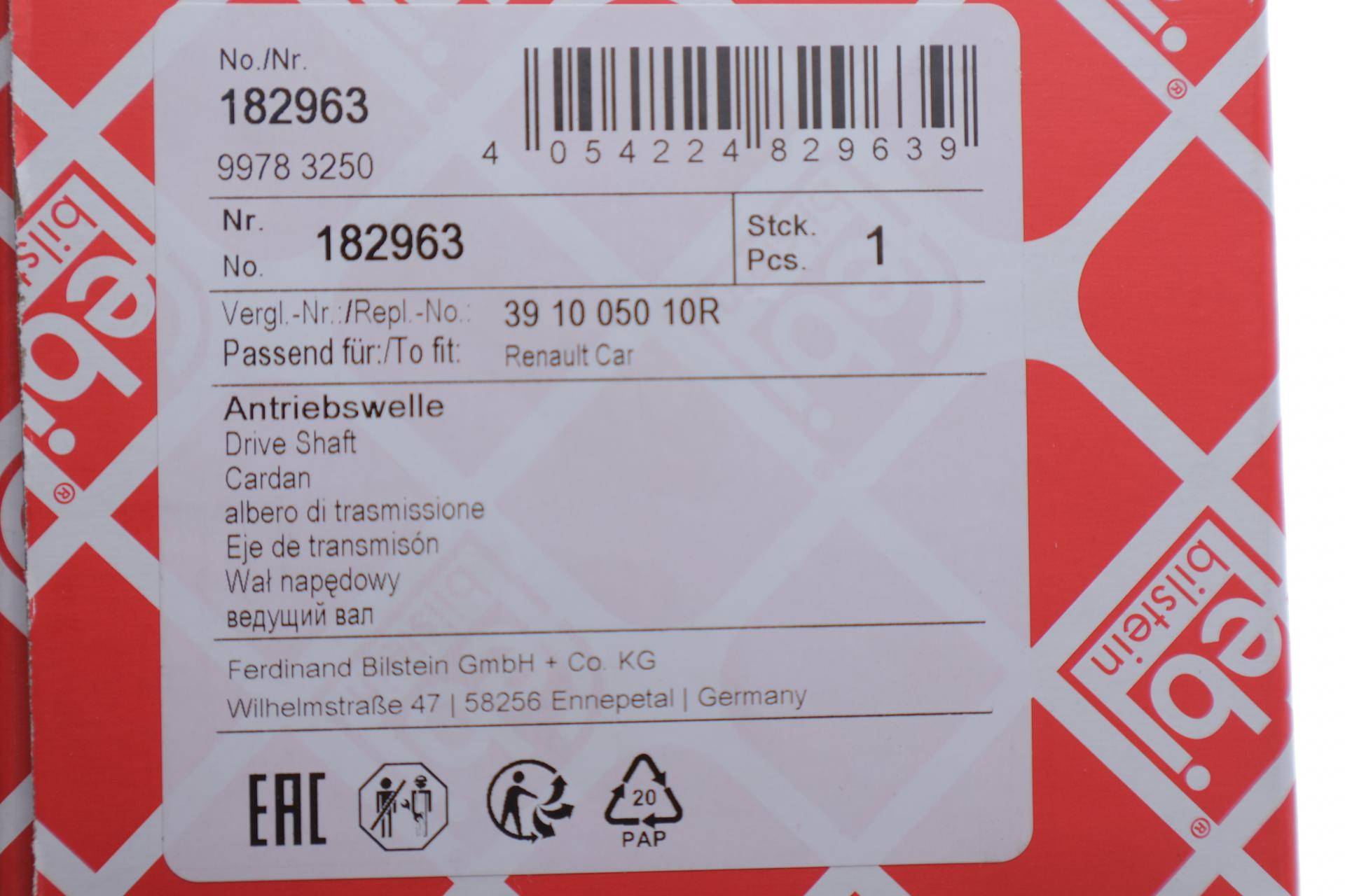 Піввісь (R) Opel Vivaro/Renault Traffic 1.6 CDTI 14- (29x39x1016)