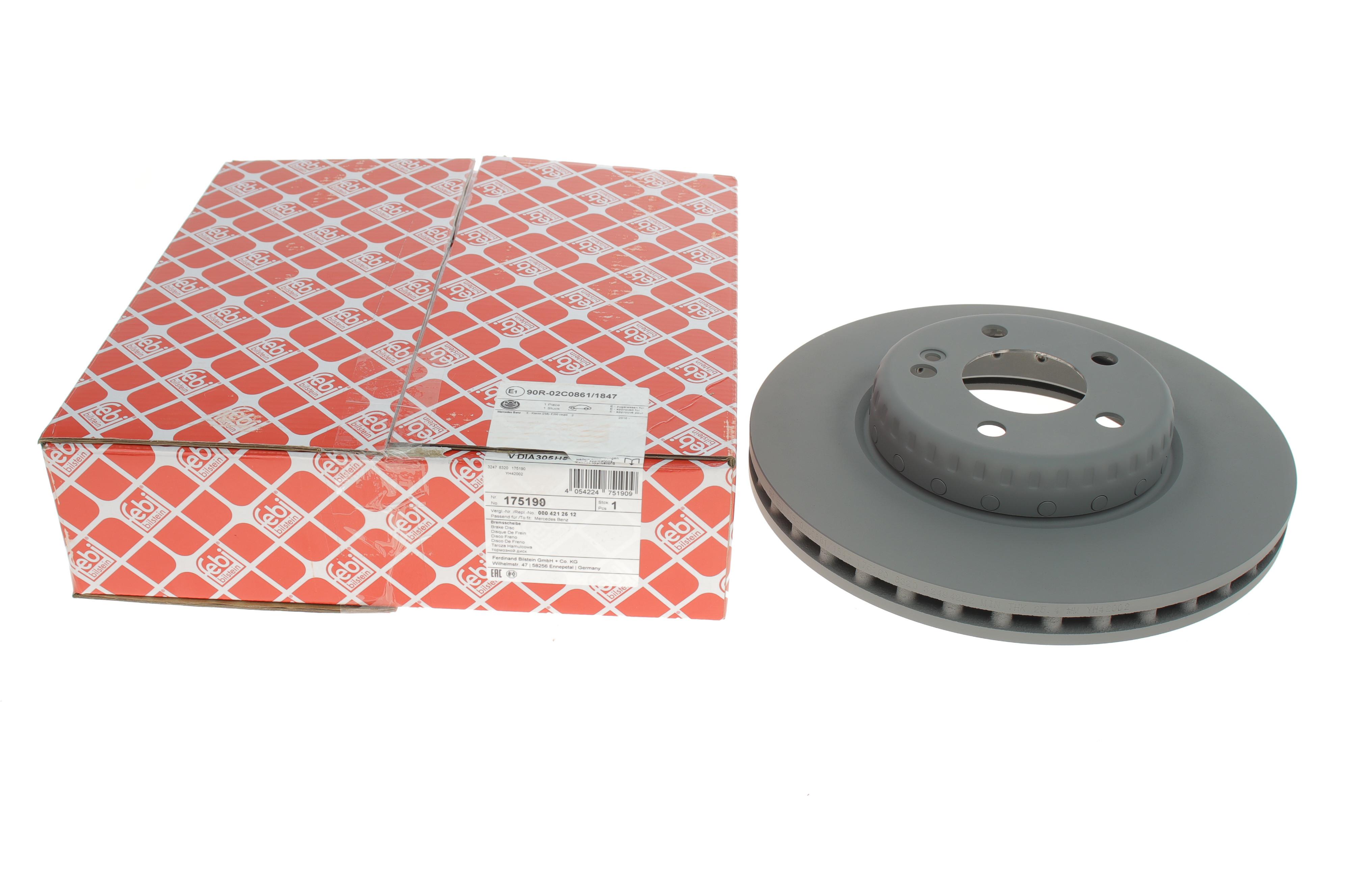 Диск гальмівний (передній) MB C-class (W205)/E-class (W213) 13- (305х25.4)