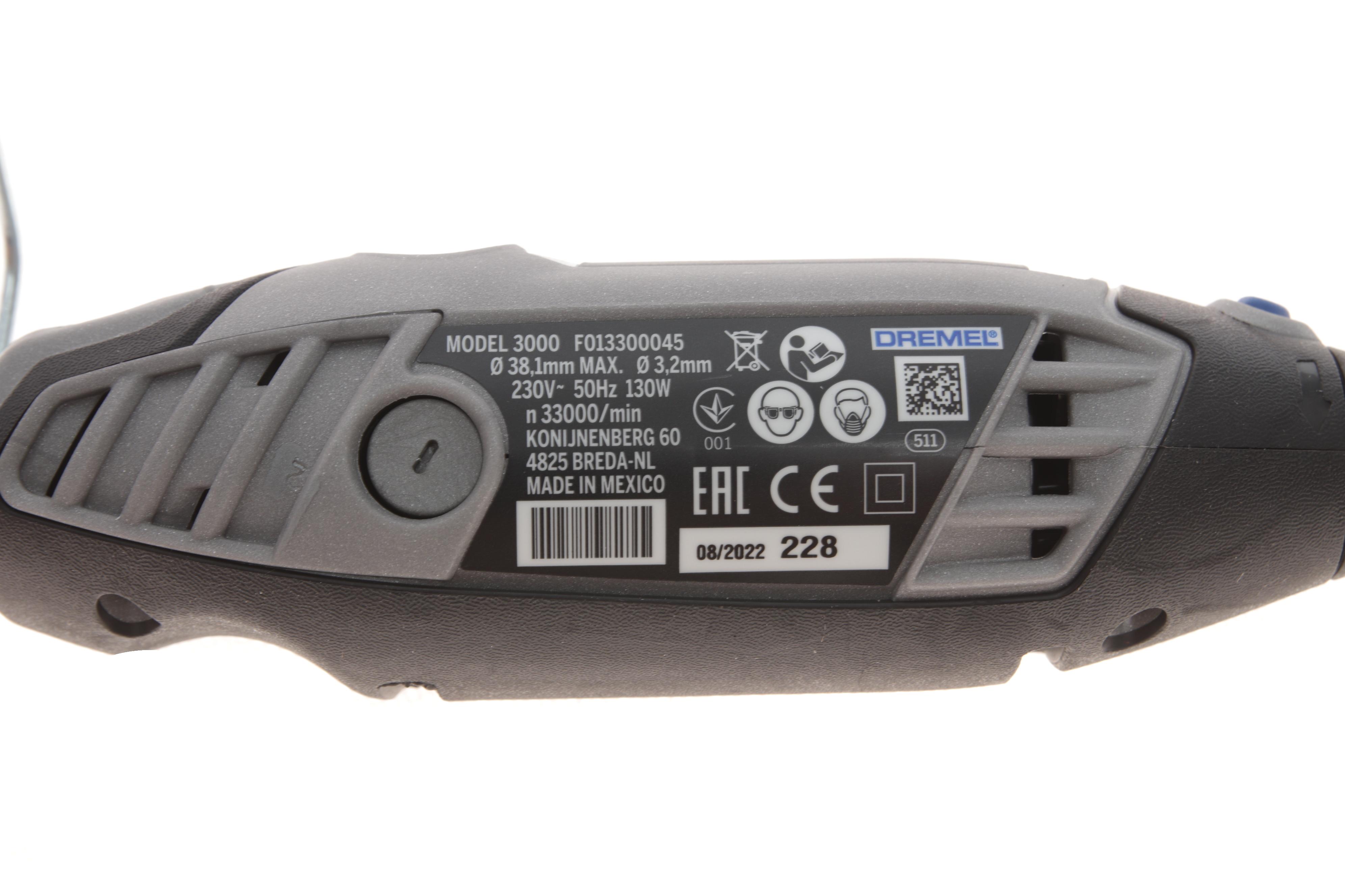 Гравер Dremel 3000 (130 Вт, 10000-30000 об/хв, 25 насадок в комплекті) замінено на F0133000JP