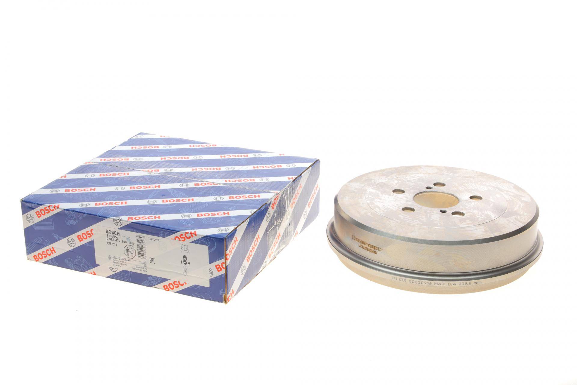 Барабан гальмівний (задній) Toyota Avensis 97-03 (228х58) d=55mm