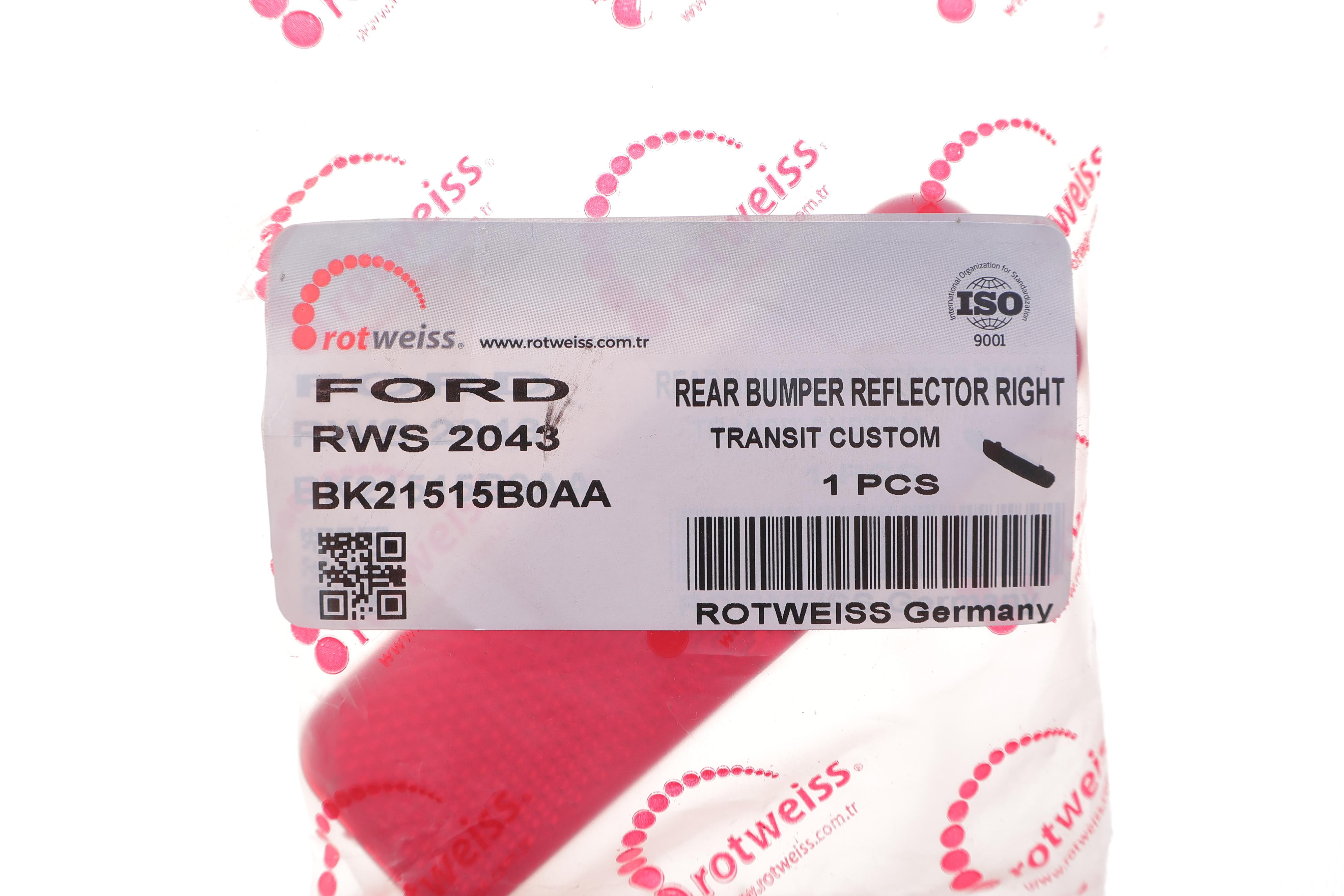 Отражатель бампера (заднего) Ford Transit 12- (R)